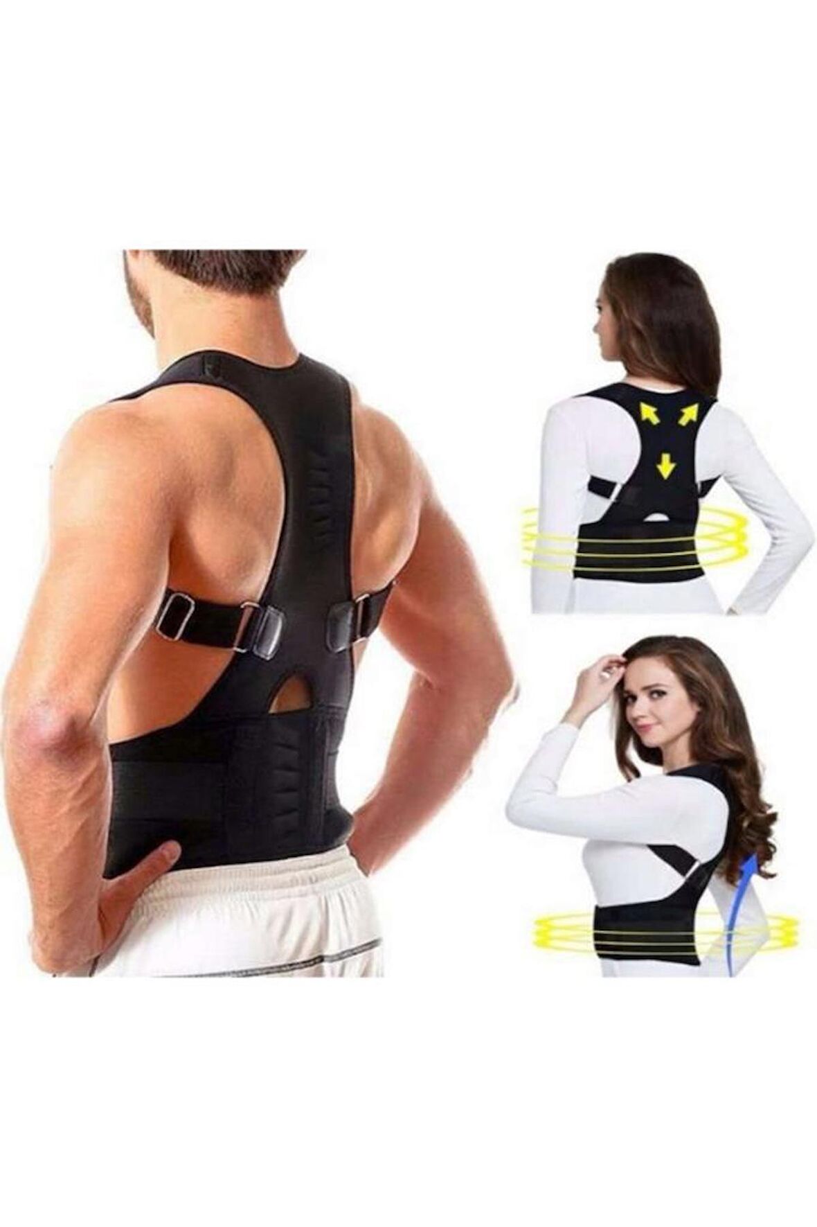 Kamburluk Önleyici Dik Duruş Korsesi Kifoz Skolyoz Korsesi Omuz Sırt Korsesi Manyetik Korse
