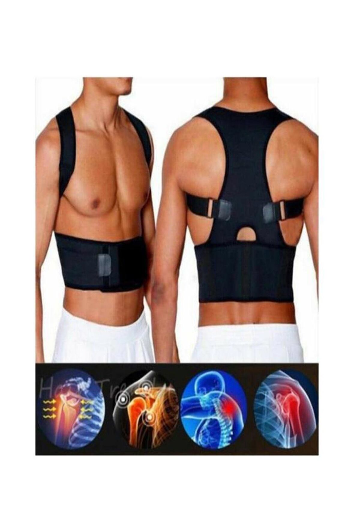 Lifestyle Medikal Kifoz Skolyoz Korsesi Manyetik Dik Duruş Korsesi Yeleği