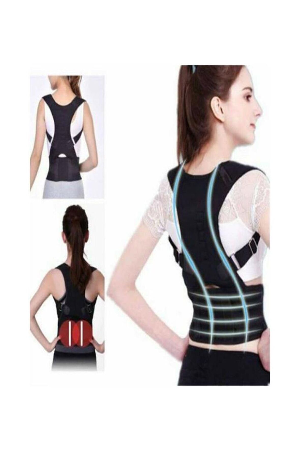Ortopedik Manyetik Dik Duruş Korsesi Sırt Korsesi Kamburluğu Önleyici Erkek Kadın Korse
