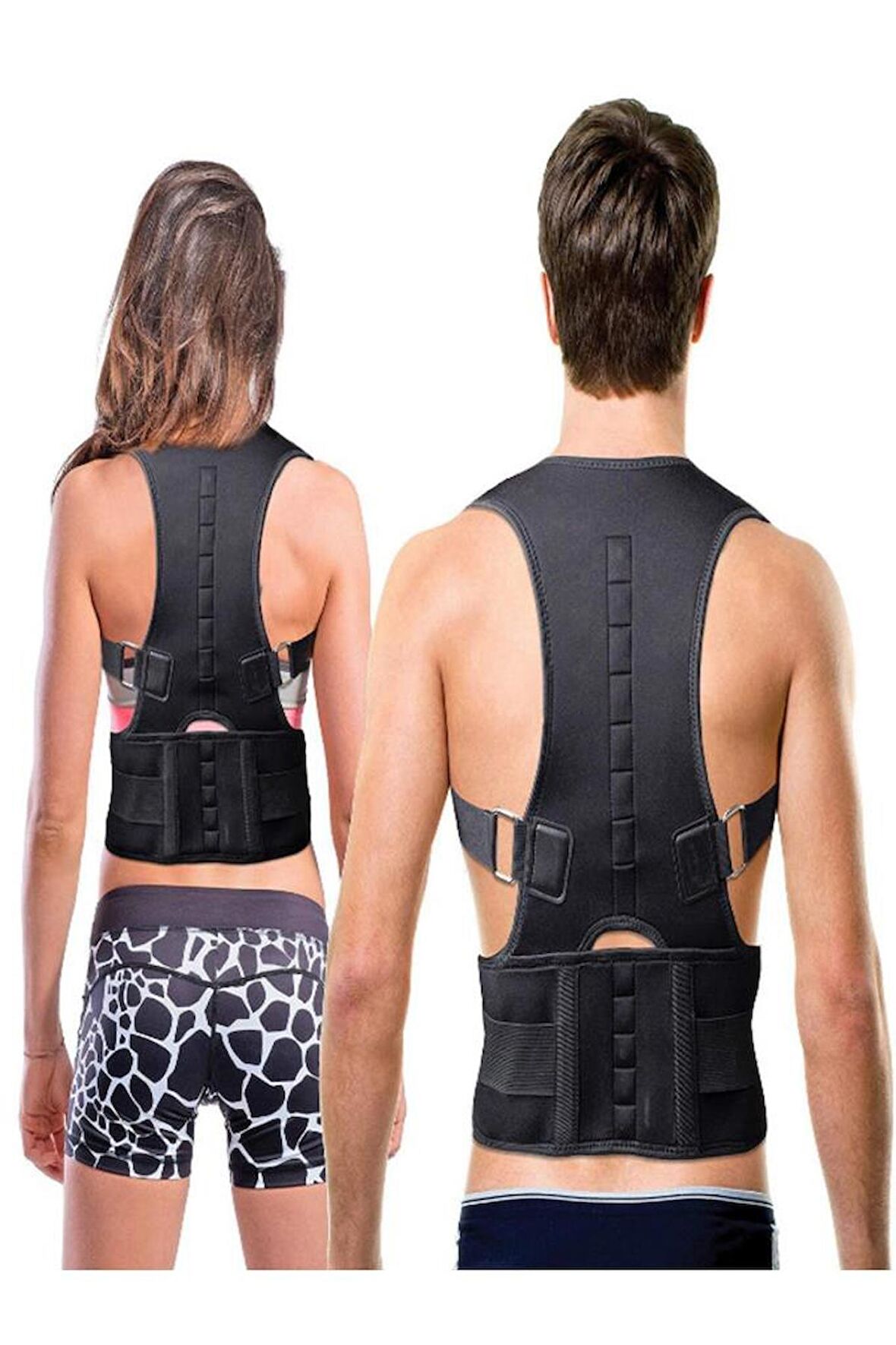 Unisex Siyah Manyetik Dik Duruş Korsesi Dik Durmak Için Korse Aparatı