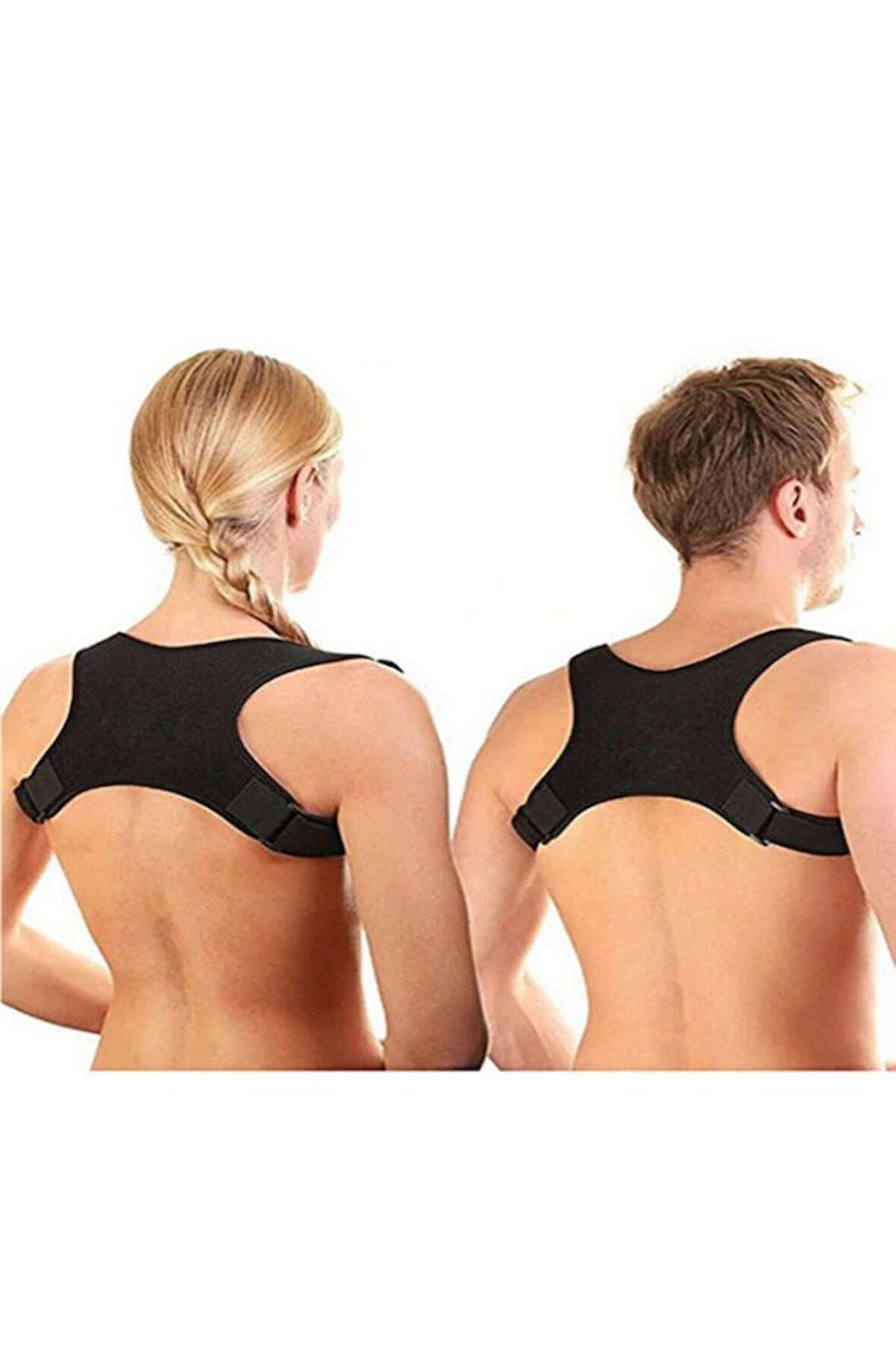 Yeni Nesil Dik Duruş Korsesi Kamburluk Önleyici Terletmez Korse Unisex Siyah