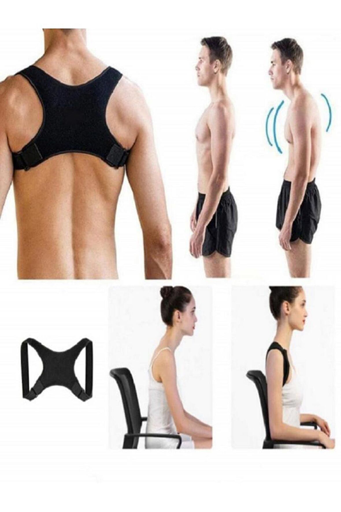 Unisex Dik Duruş Korsesi Posturex Korse Dik Durma Aparatı