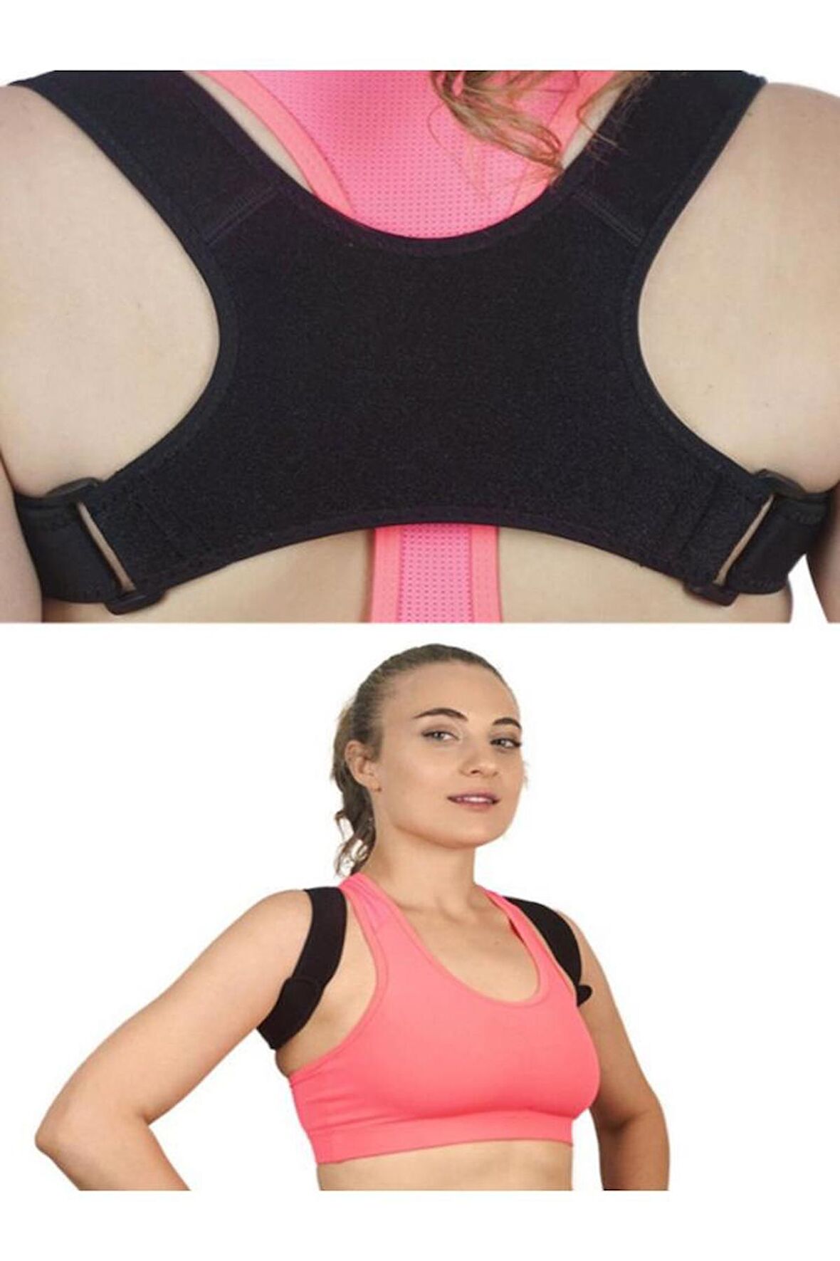 Yeni Nesil Dik Duruş Korsesi Kamburluk Önleyici Terletmez Korse Unisex Siyah
