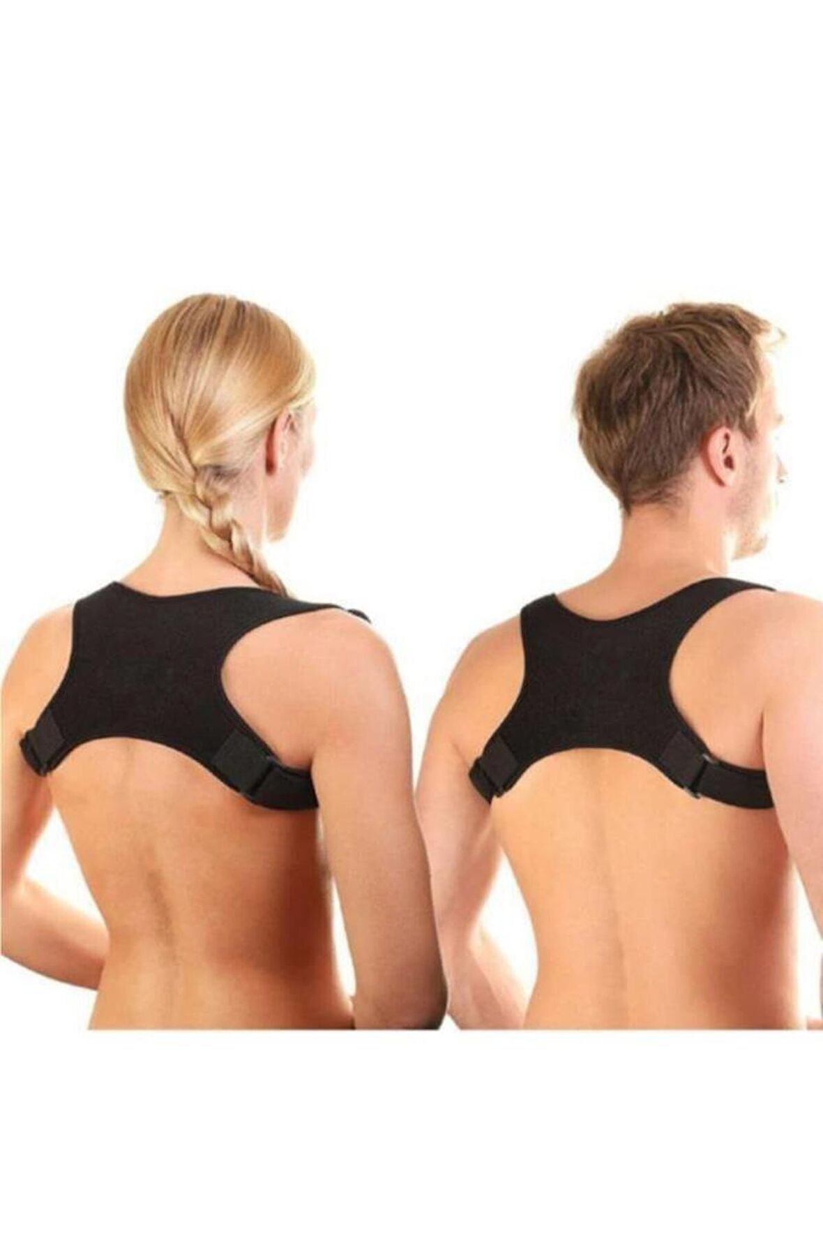 Unisex Siyah Kamburluk Önleyici Korse Sırt Korsesi