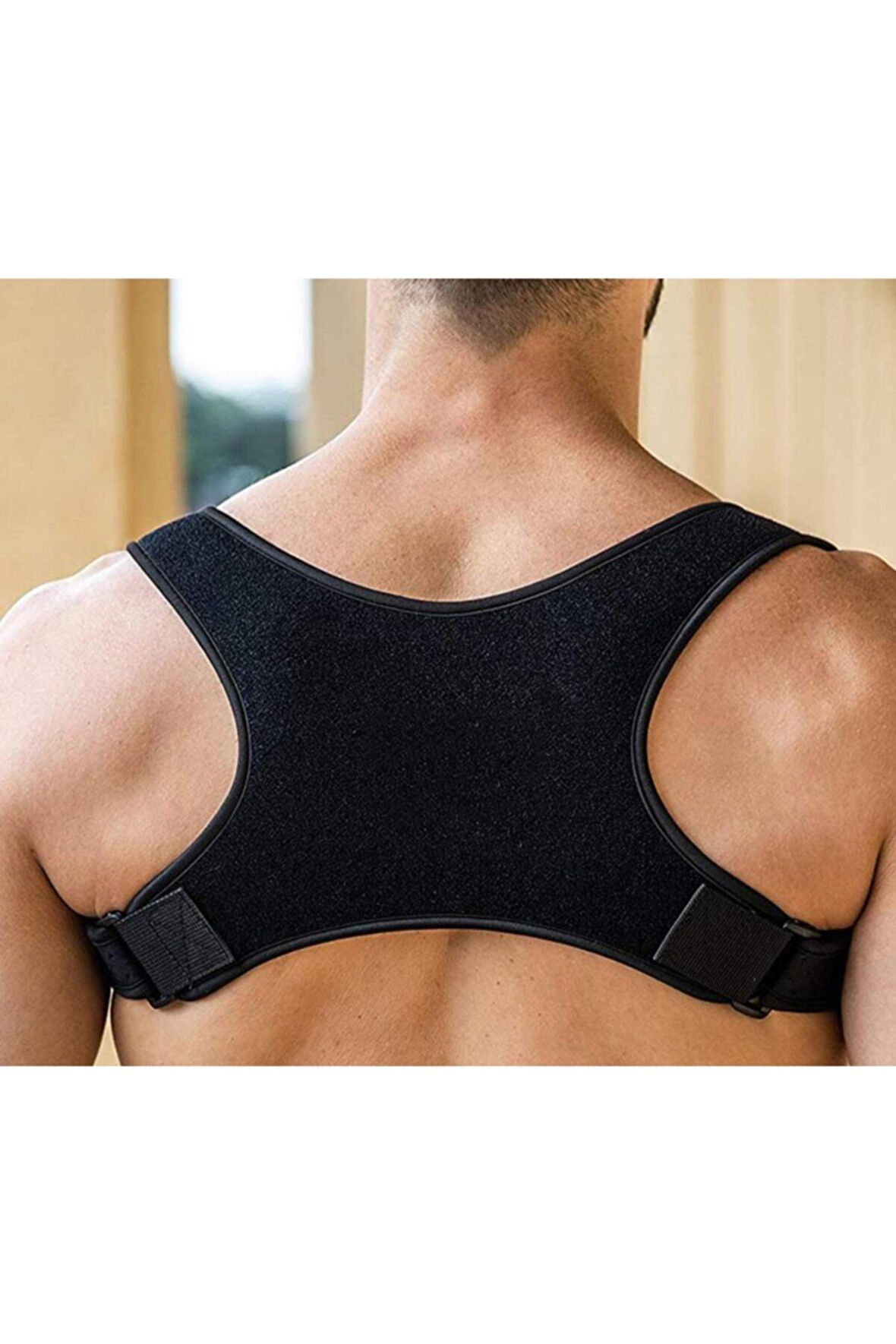 Unisex Siyah Ortopedik Dik Duruş Korsesi