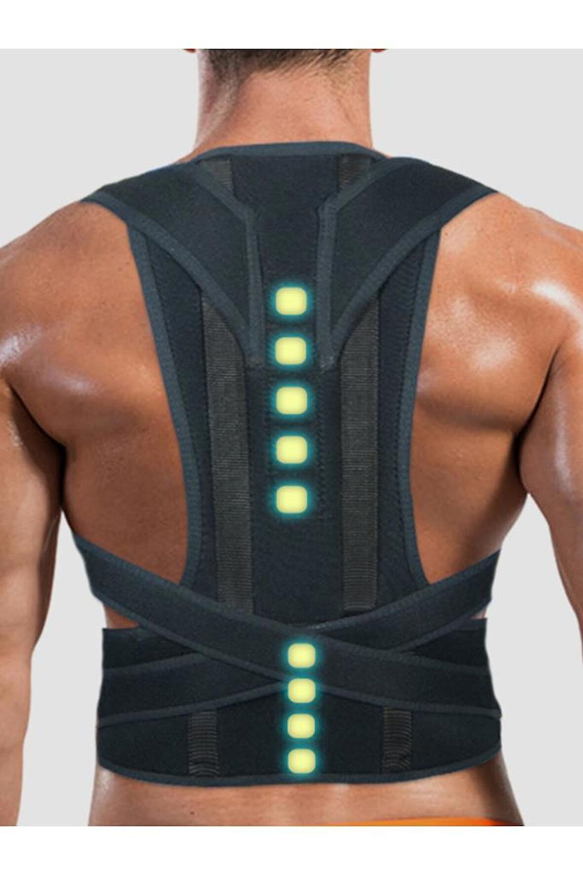 Ortopedik Kamburluk Önleyici Balenli Manyetik Unisex Dik Duruş Korsesi