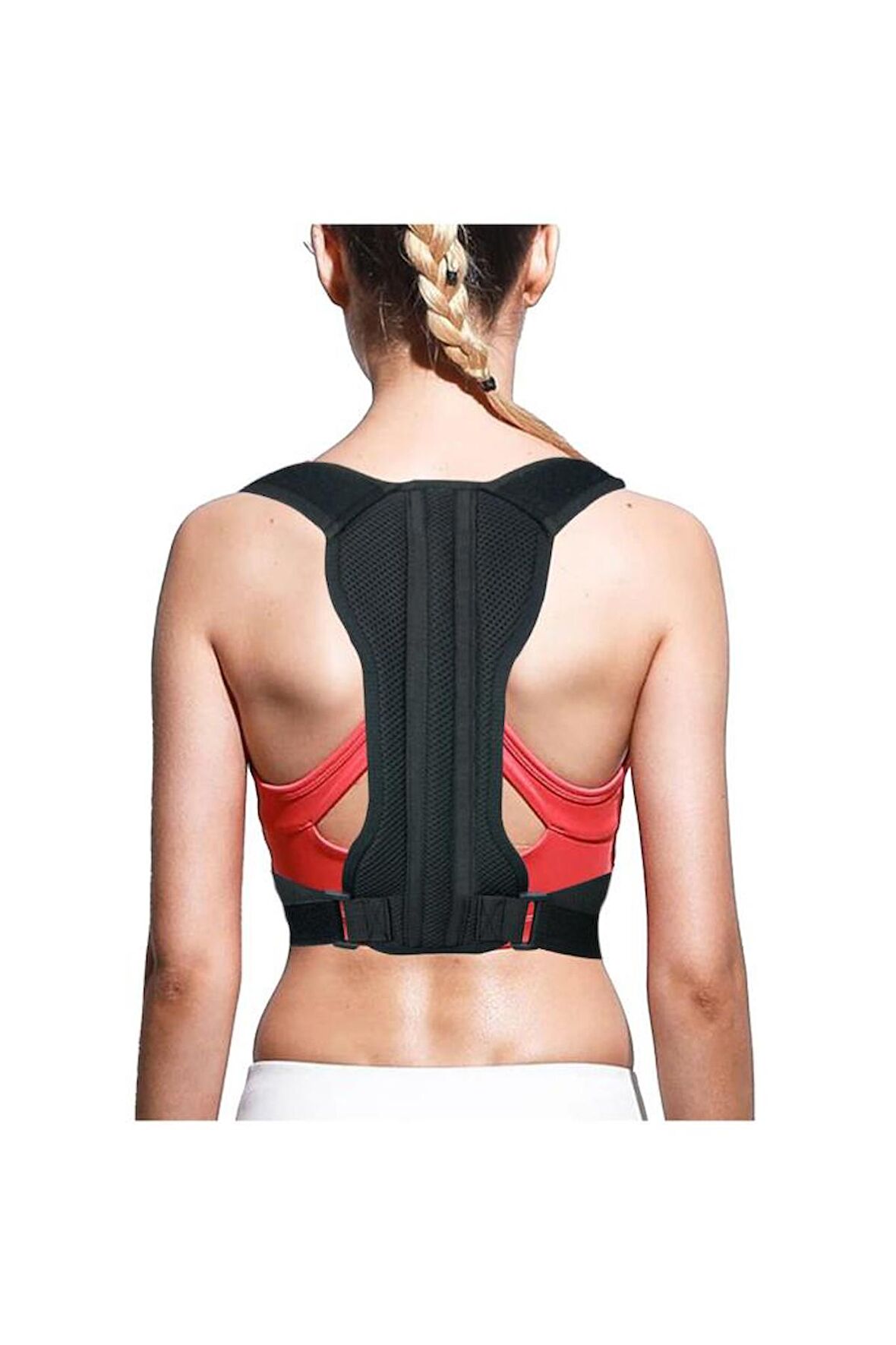 Yeni Nesil Kamburluk Önleyici Sırt Dik Duruş Korsesi Unisex Siyah Medikal Korse Ortopedik