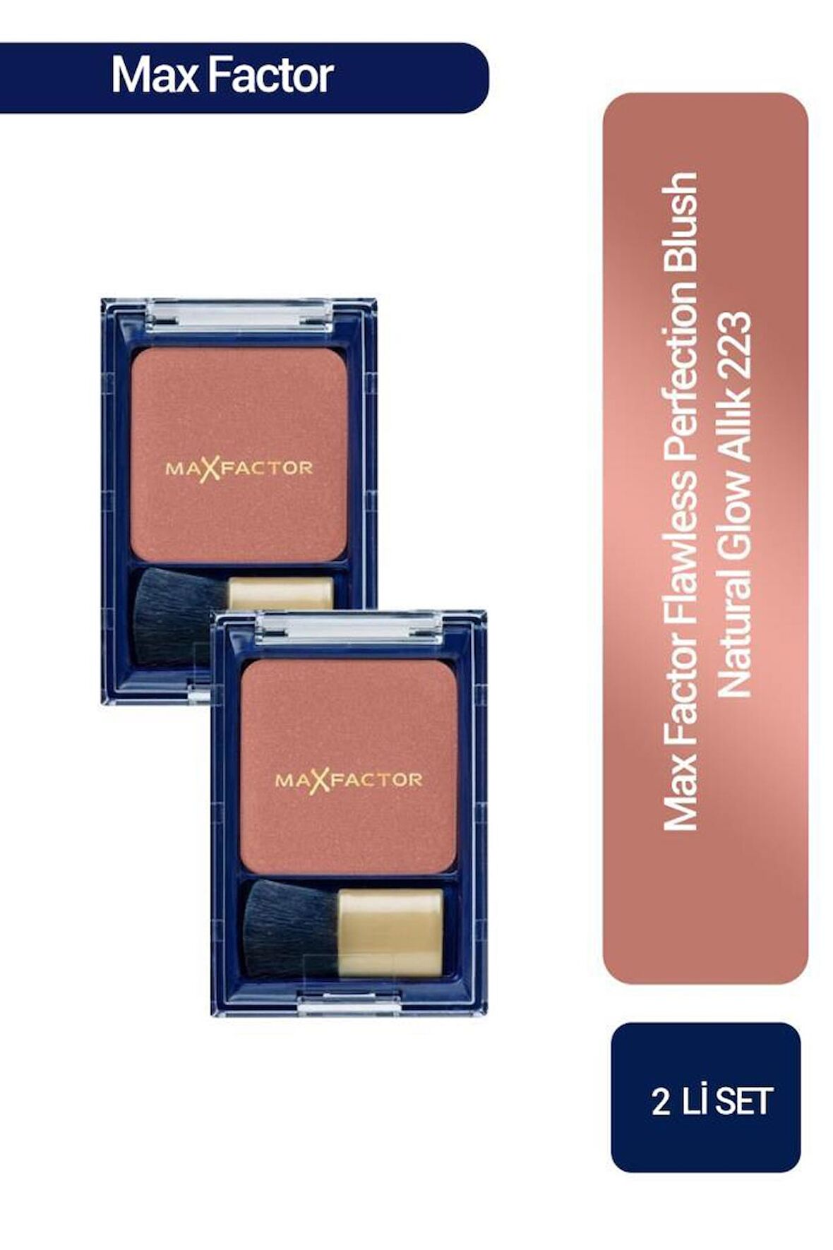 Max Factor Flawless Perfection 223 Natural Glow Allık X2 Adet