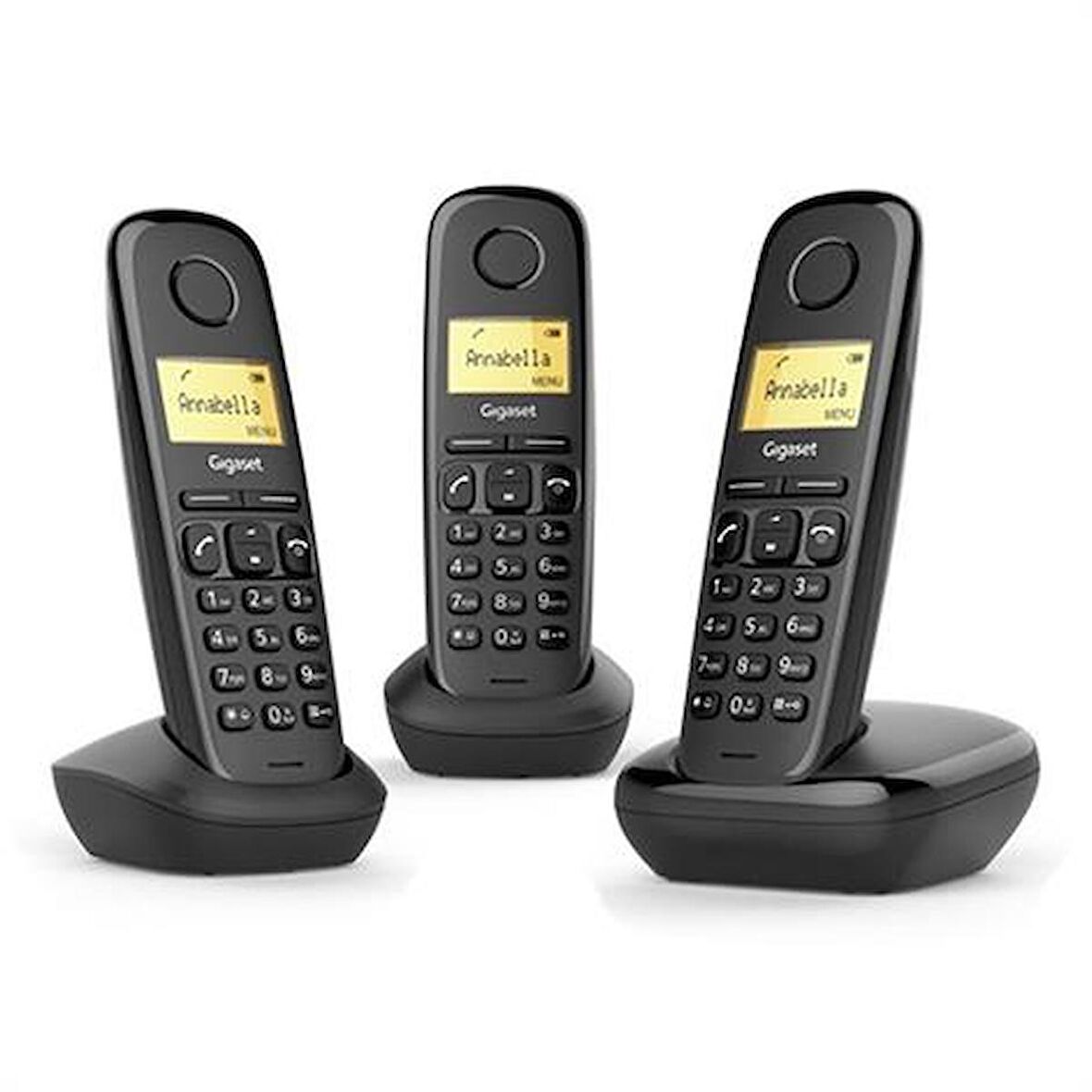 Gigaset 1 Harici 3 Dahili Dect Telsiz Kablosuz Telefon Santrali Siyah