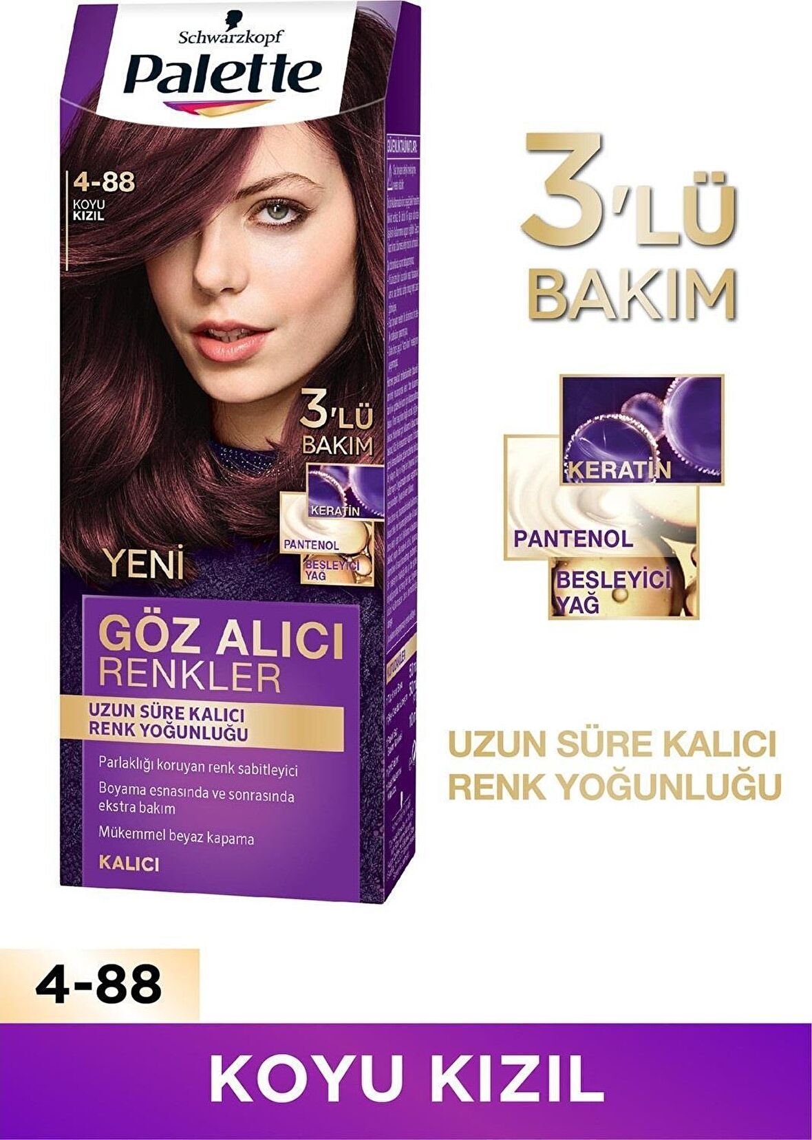 Palette Göz Alıcı Renkler 4-88 Koyu Kızıl