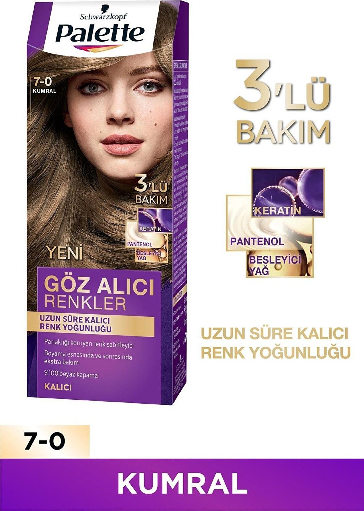 Palette Göz Alıcı Renkler 7-0 Kumral