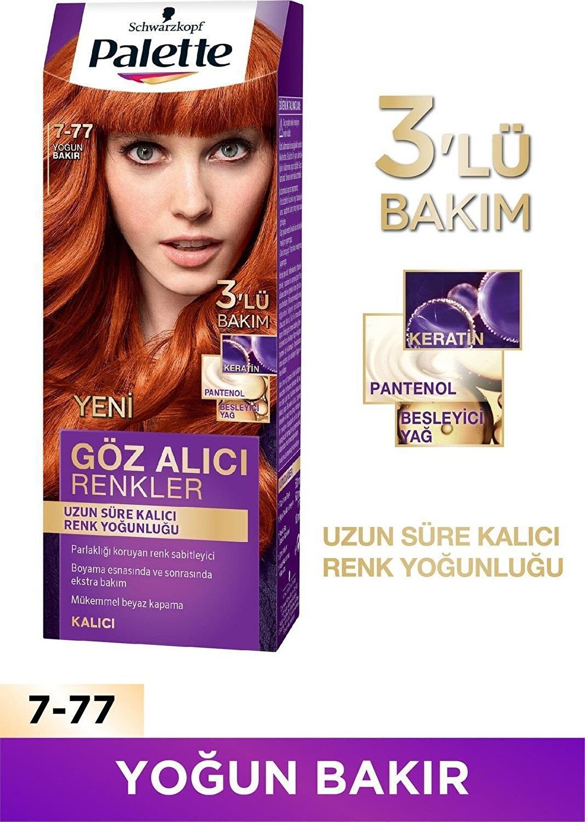 Palette Göz Alıcı Renkler 7-77 Yoğun Bakır