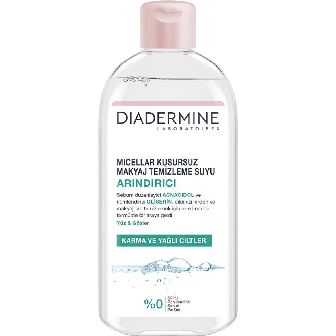 Diadermine Makyaj Temizleme Suyu Micellar Kusursuz Arındırıcı 400 Ml. (Karma ve Yağlı Ciltler)