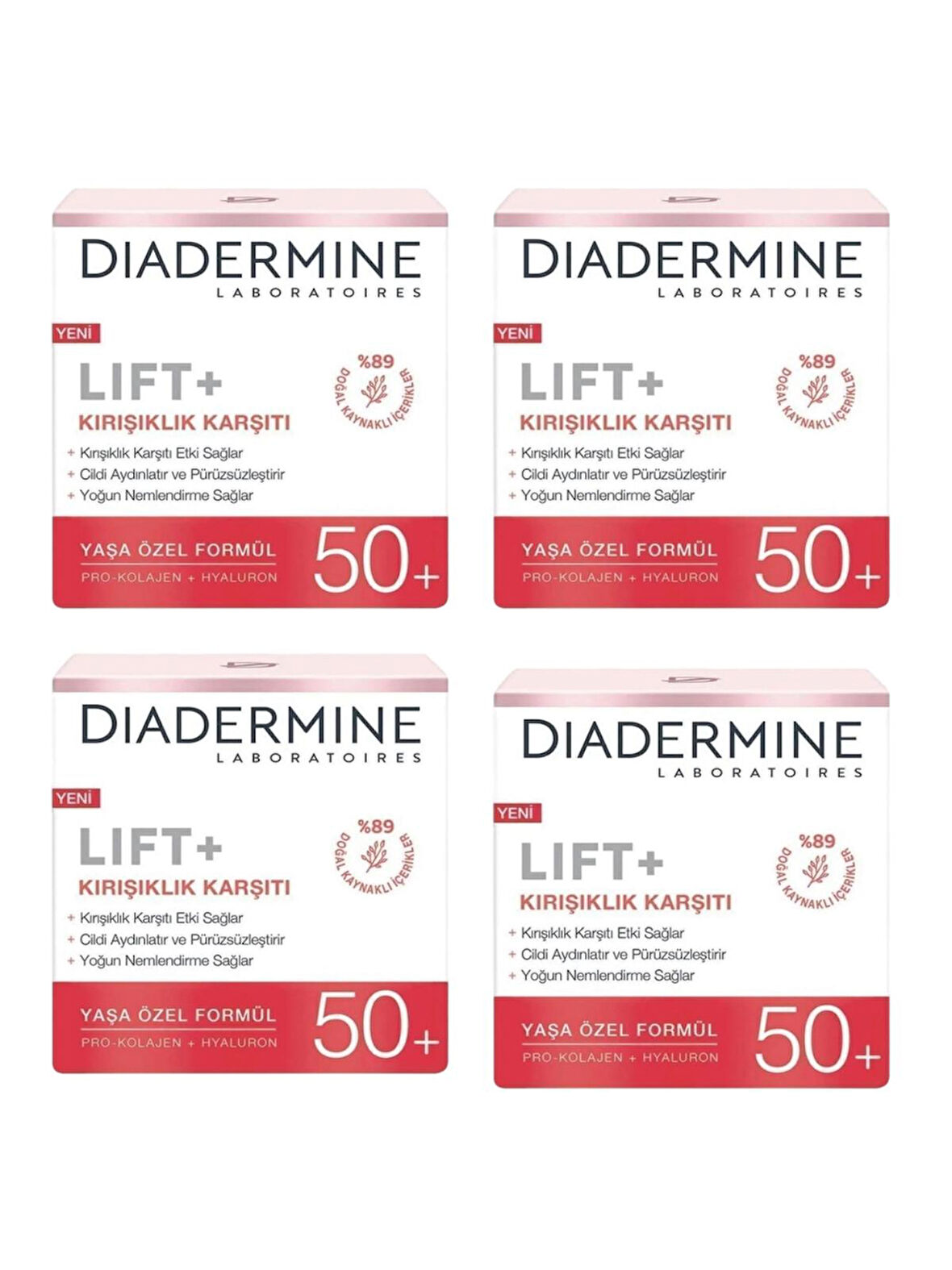 Lift+ Kırışıklık Karşıtı 50+ Yaşa Özel Formül 50ml X 4 Adet