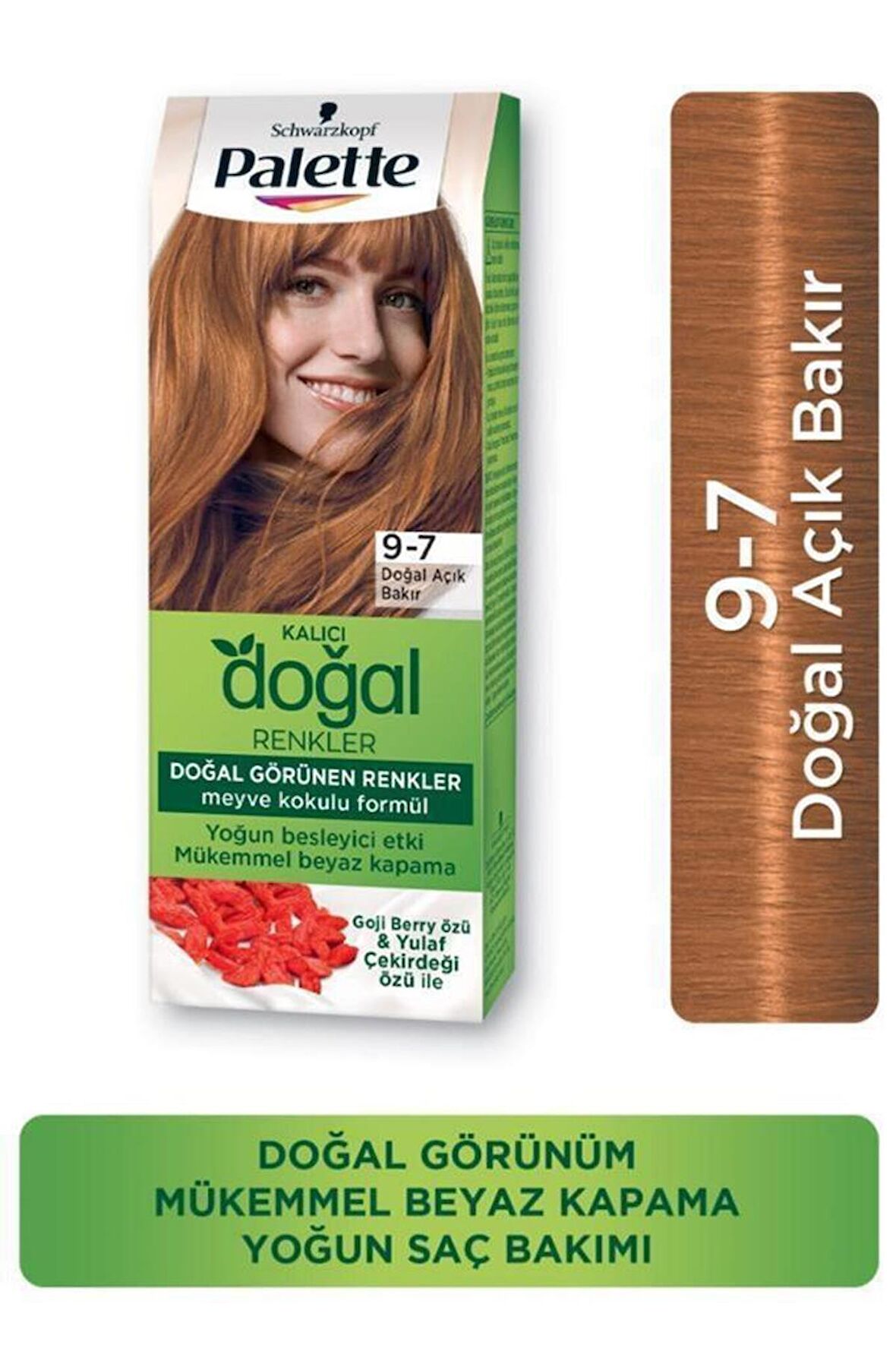 Palette Kalıcı Doğal Renkler 9-7 Doğal Açık Bakır