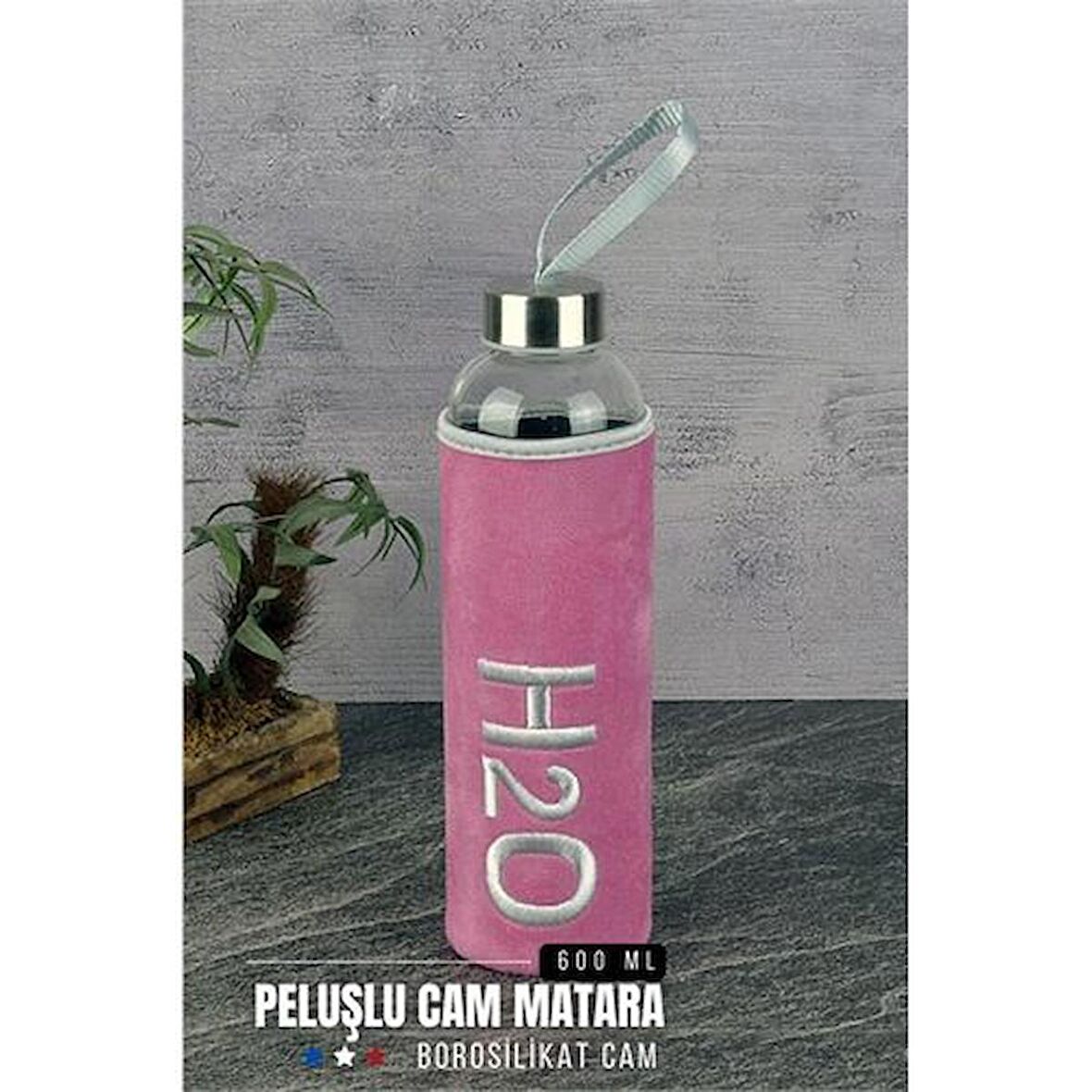 TransForMacion Missana Peluşlu Cam Matara 600 ML