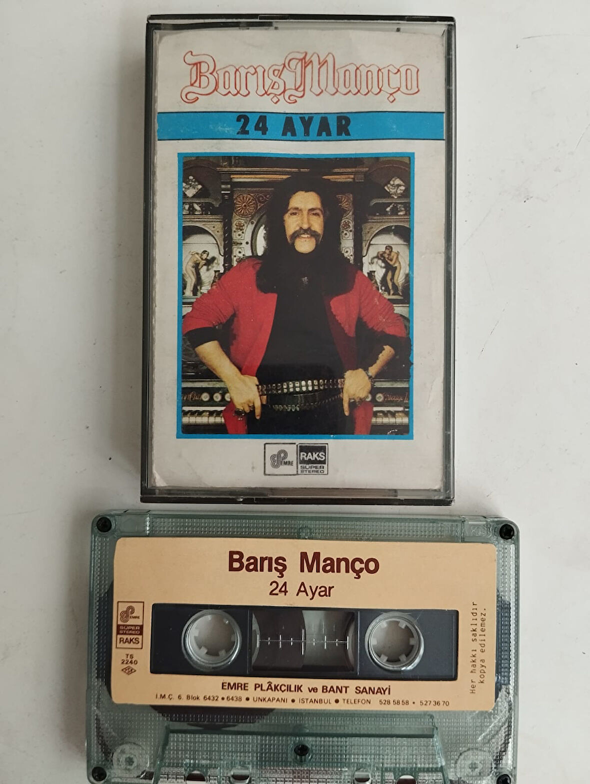 Barış Manço – 24 Ayar - 1985 Türkiye Basım  2. El Kaset Albüm(Kağıt Baskı)