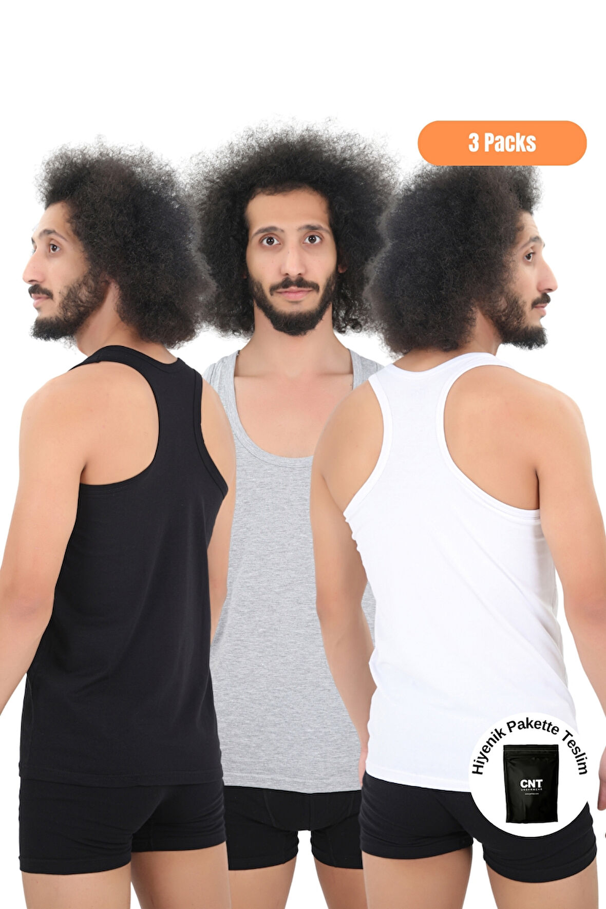 Erkek 3'lü Full Likralı Rambo Sporcu Atlet