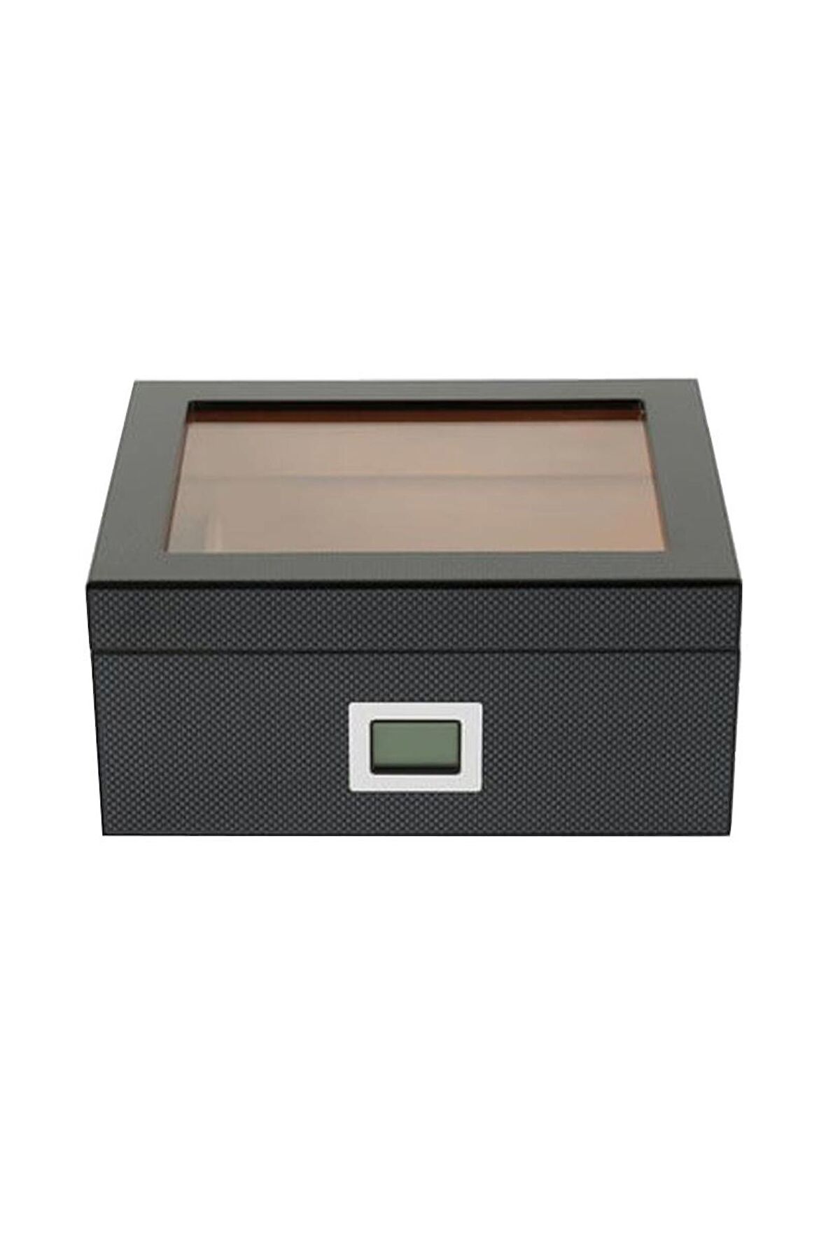 Falconetti Karbon Fiber Camlı Dijital Humidor Puro Kutusu rd06x