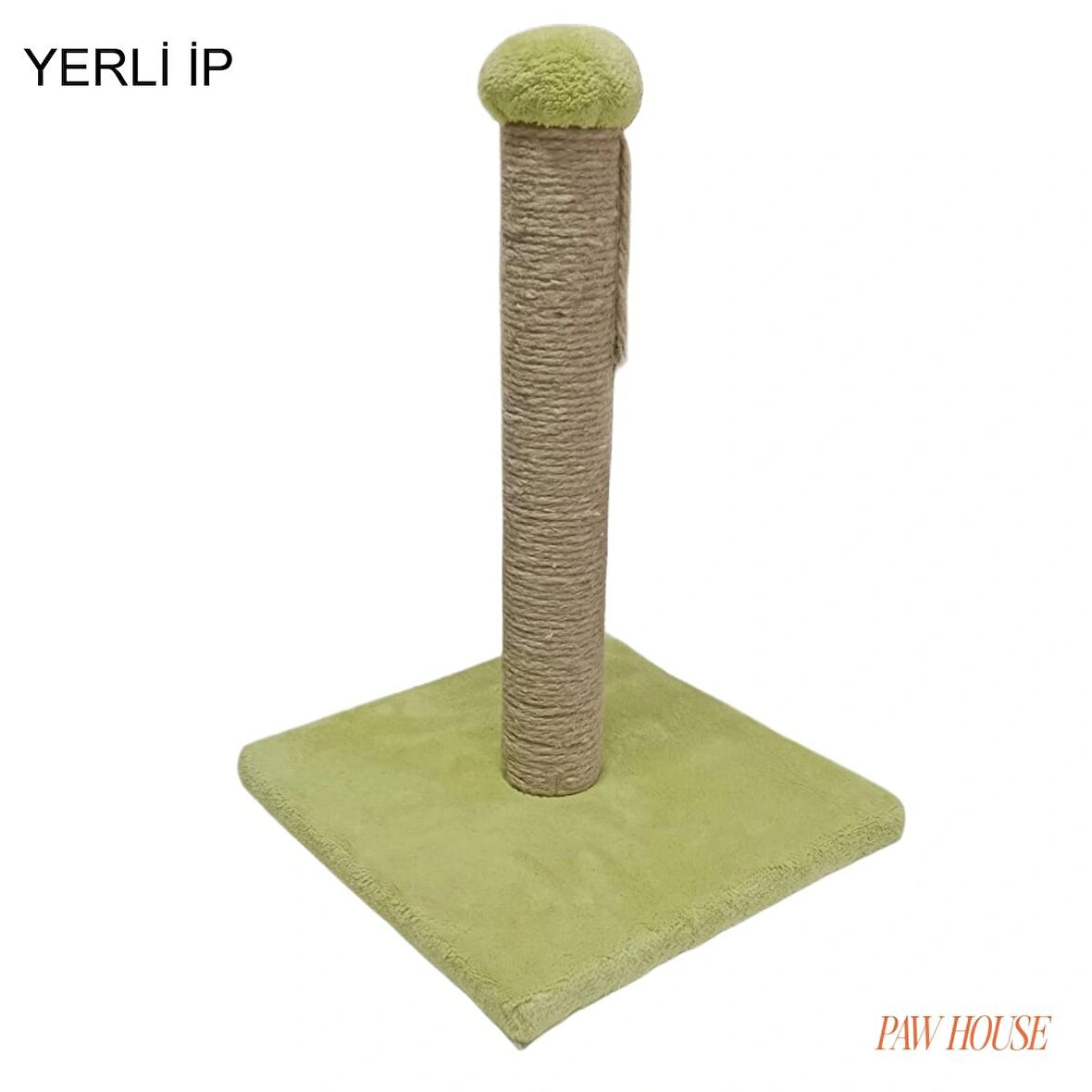 Pawhouse 40cm yerli ip kedi tırmalama yeşil