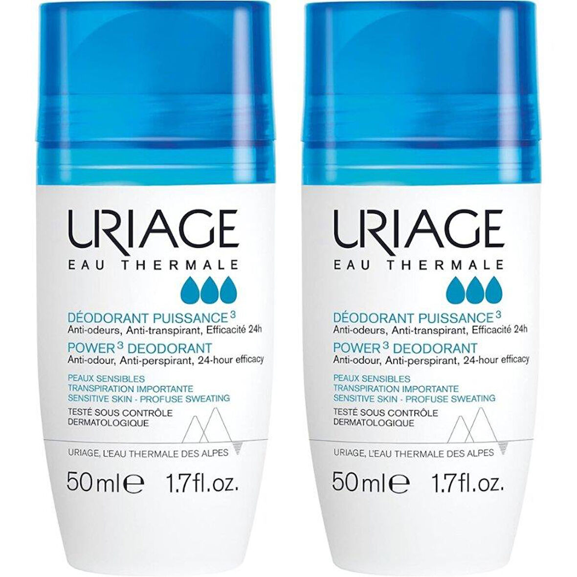 Uriage Power3 Deodorant 24h 2x 50ml