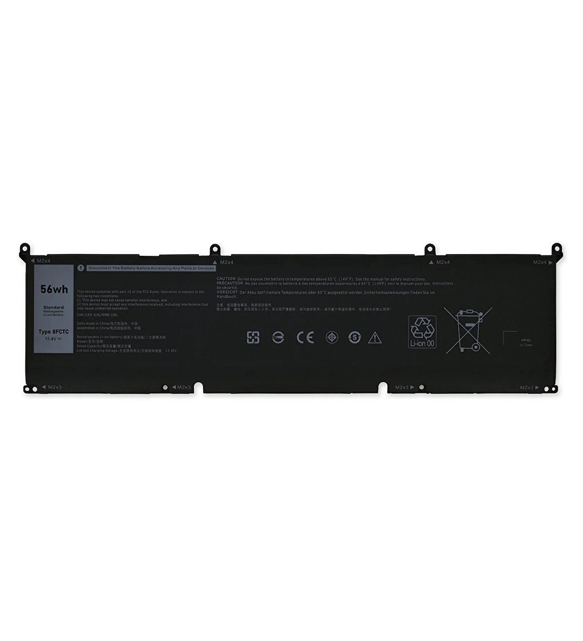 Dell 8FCTC Notebook Batarya Laptop Pil 3 Cell