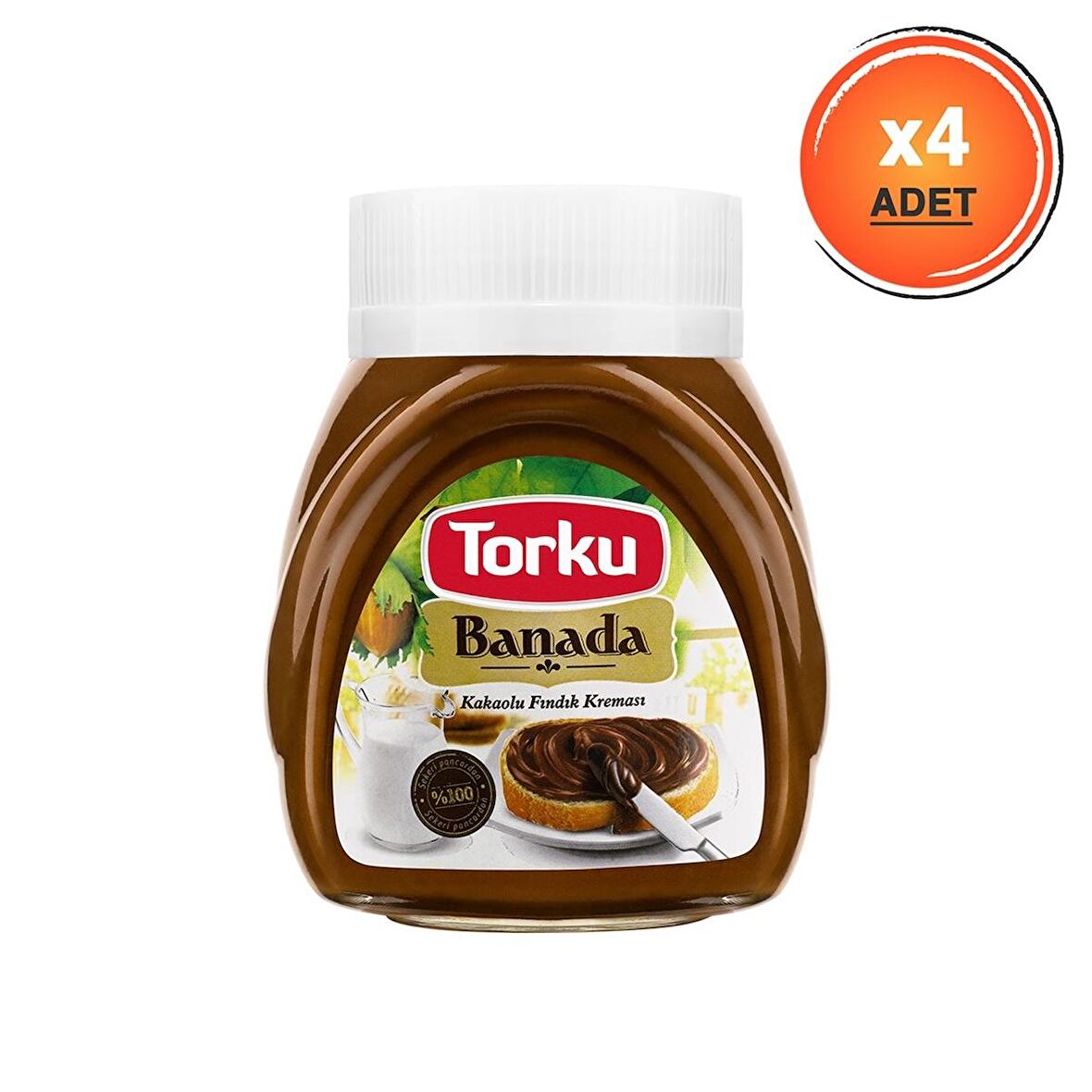 Torku Banada Kakaolu Fındık Kreması Cam 4 x 700 G