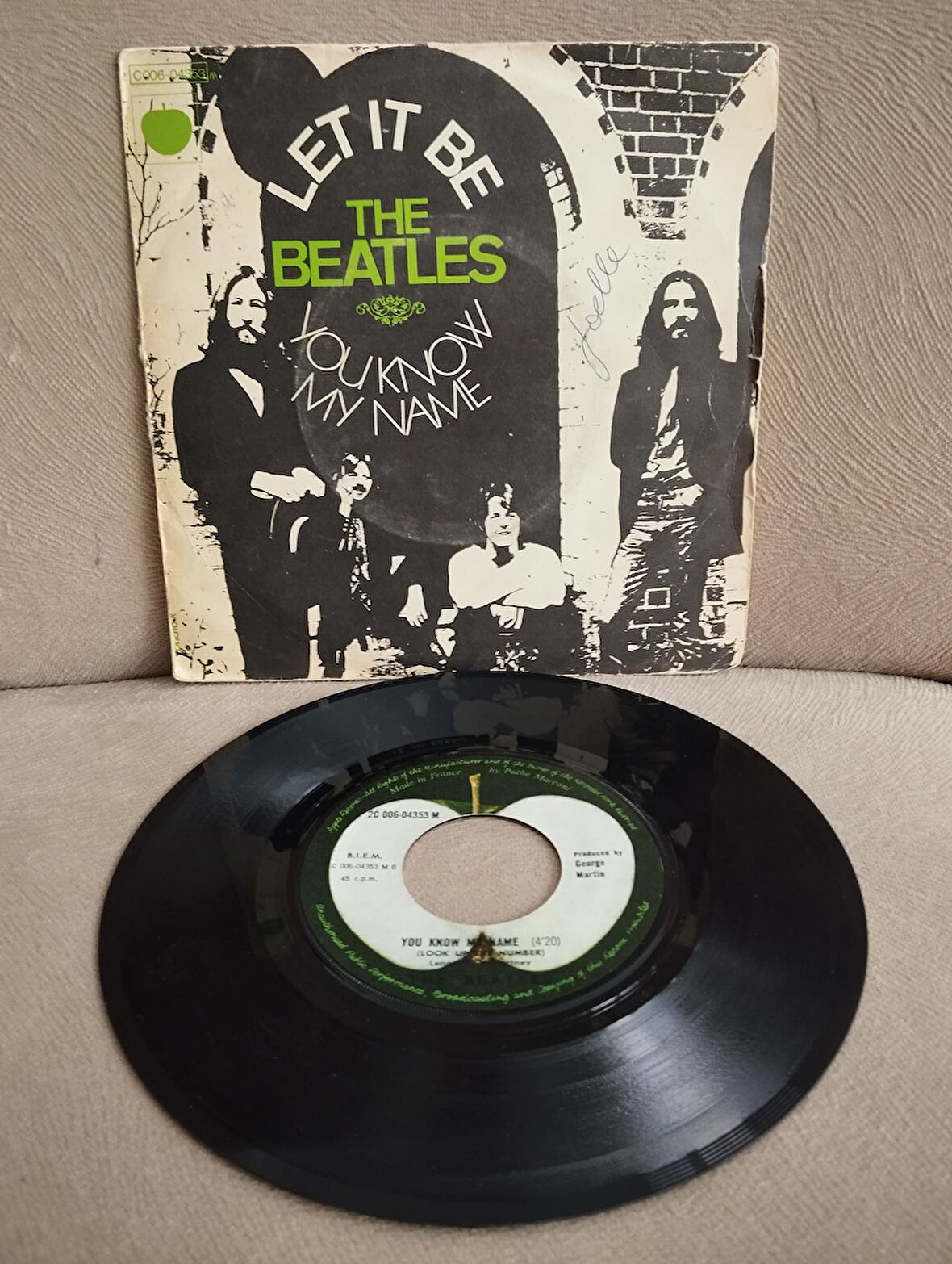 The Beatles – Let It Be / You Know My Name -  1970 Fransa Basım  45 LİK PLAK