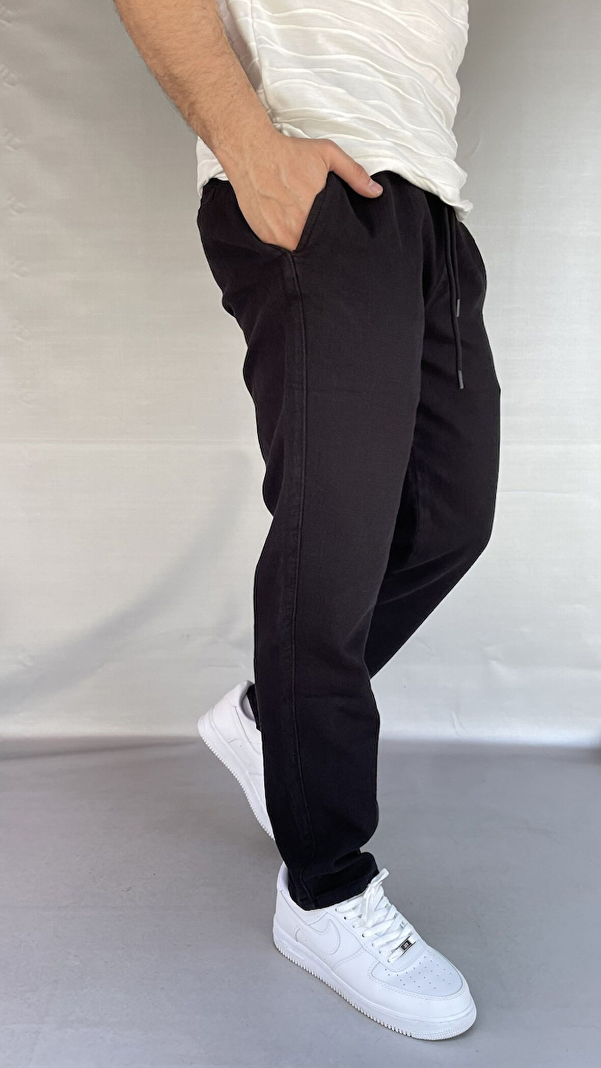 Difransel Keten Baggy Fit Pantolon