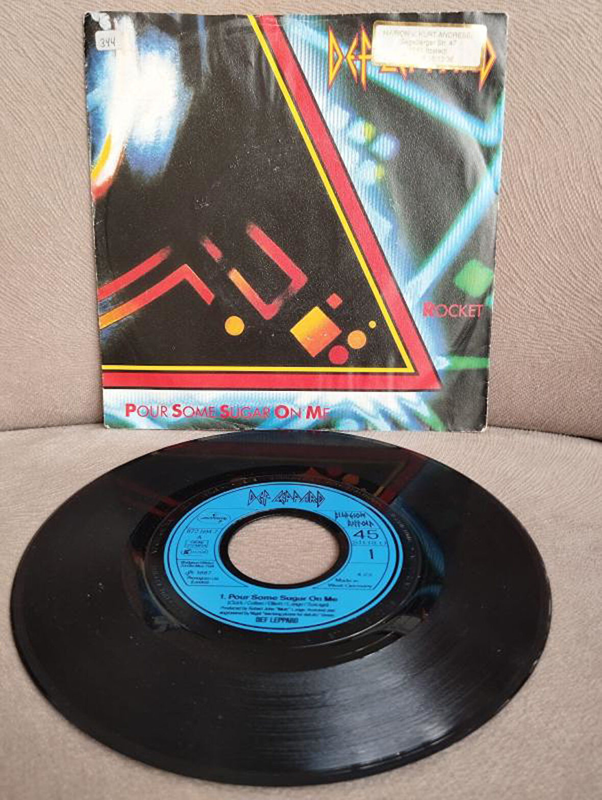 DEF LEPPARD - Pour Some Sugar On Me  -1987 Almanya Basım 45 lik Plak