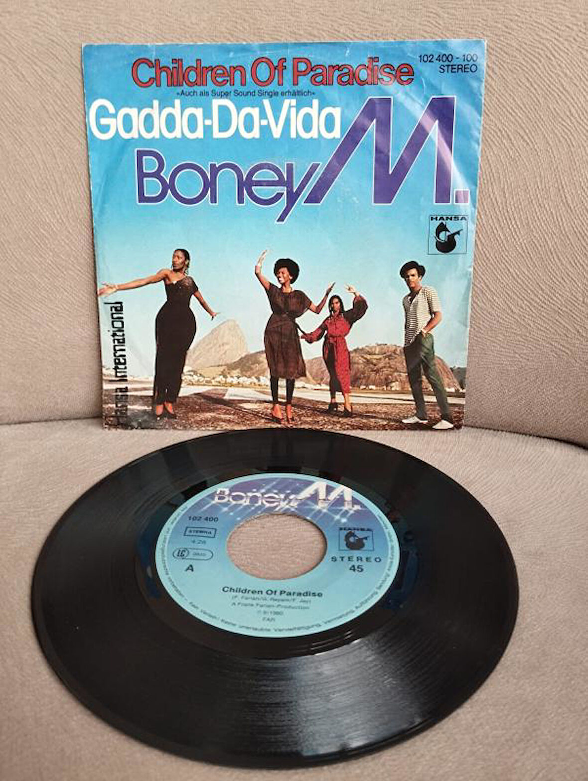 Boney M. – Children Of Paradise / In A Gadda-Da-Vida - 1980 Almanya Basım  45 lik Plak