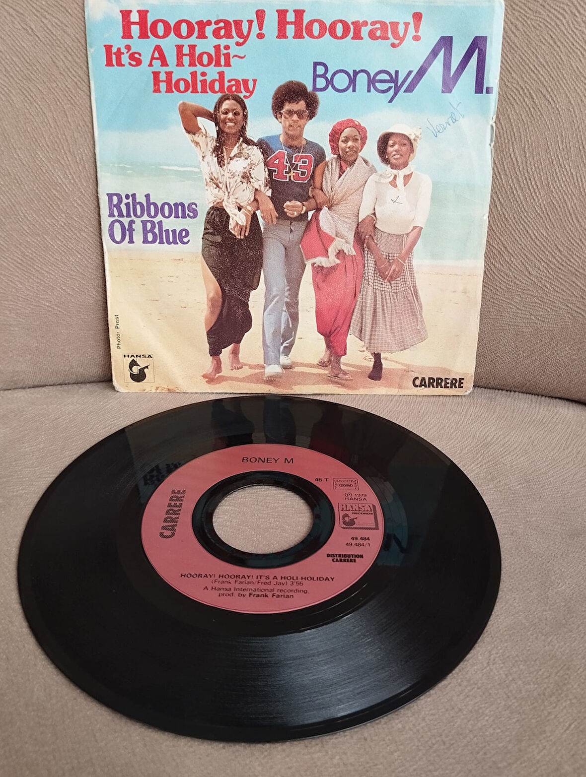 Boney M. – Hooray! Hooray! It’s A Holi-Holiday - 1979 Fransa Basım  45 lik Plak