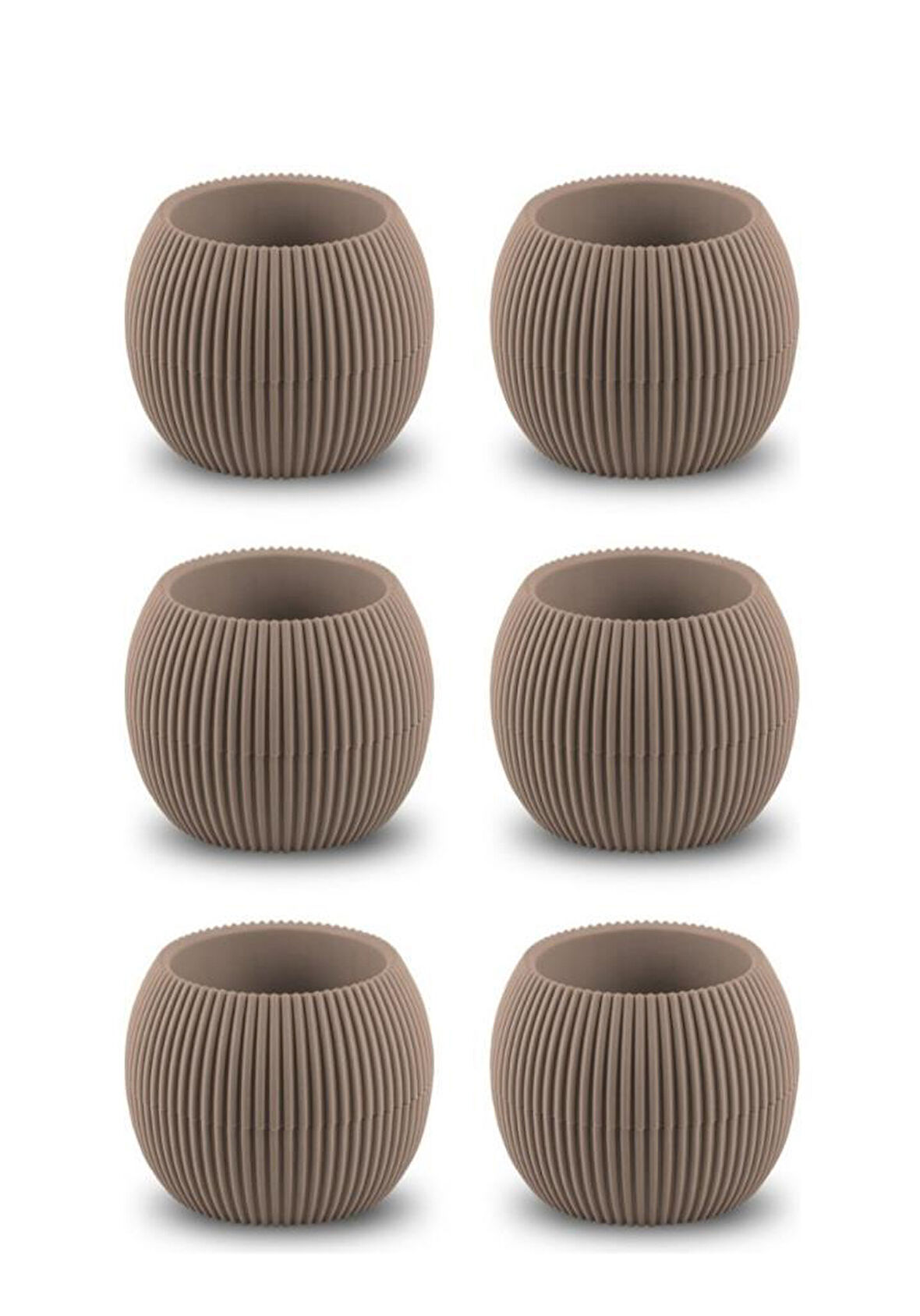 Omnipazar KRS-363 Plastik Mercan Kaktüs Saksı 0.7 Litre Kahverengi 6 Adet