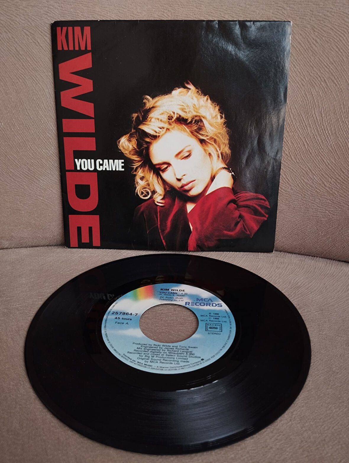 KIM WILDE - You Came - 1988 Fransa Basım 45lik Plak