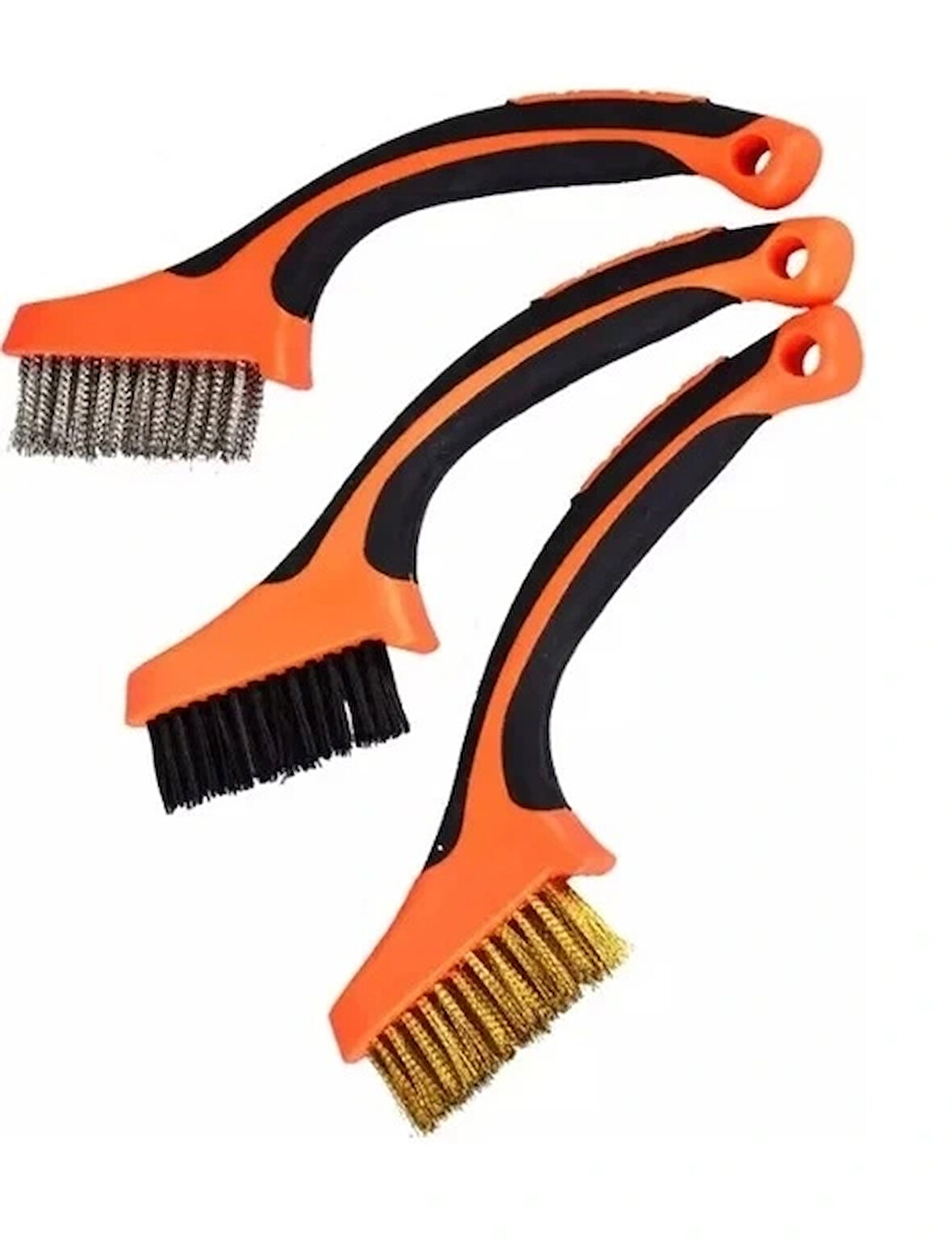 Dev Boy 3 Lü Detay Temizlik Fırça Seti  Araba -mutfak Ocak - Fayans Temizlik Fırça