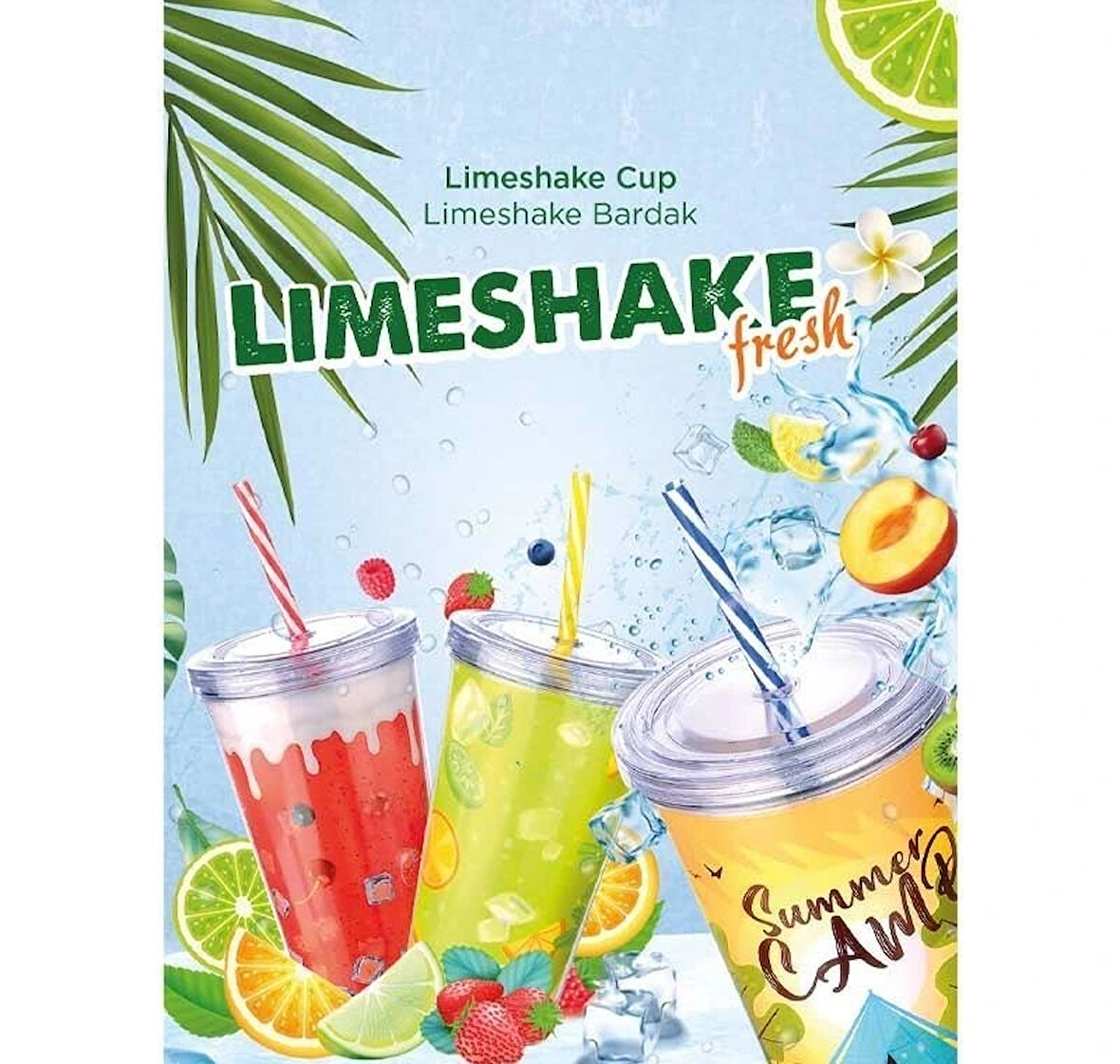 Cool Lime Bardağı - Limeshake Bardak 600 Ml