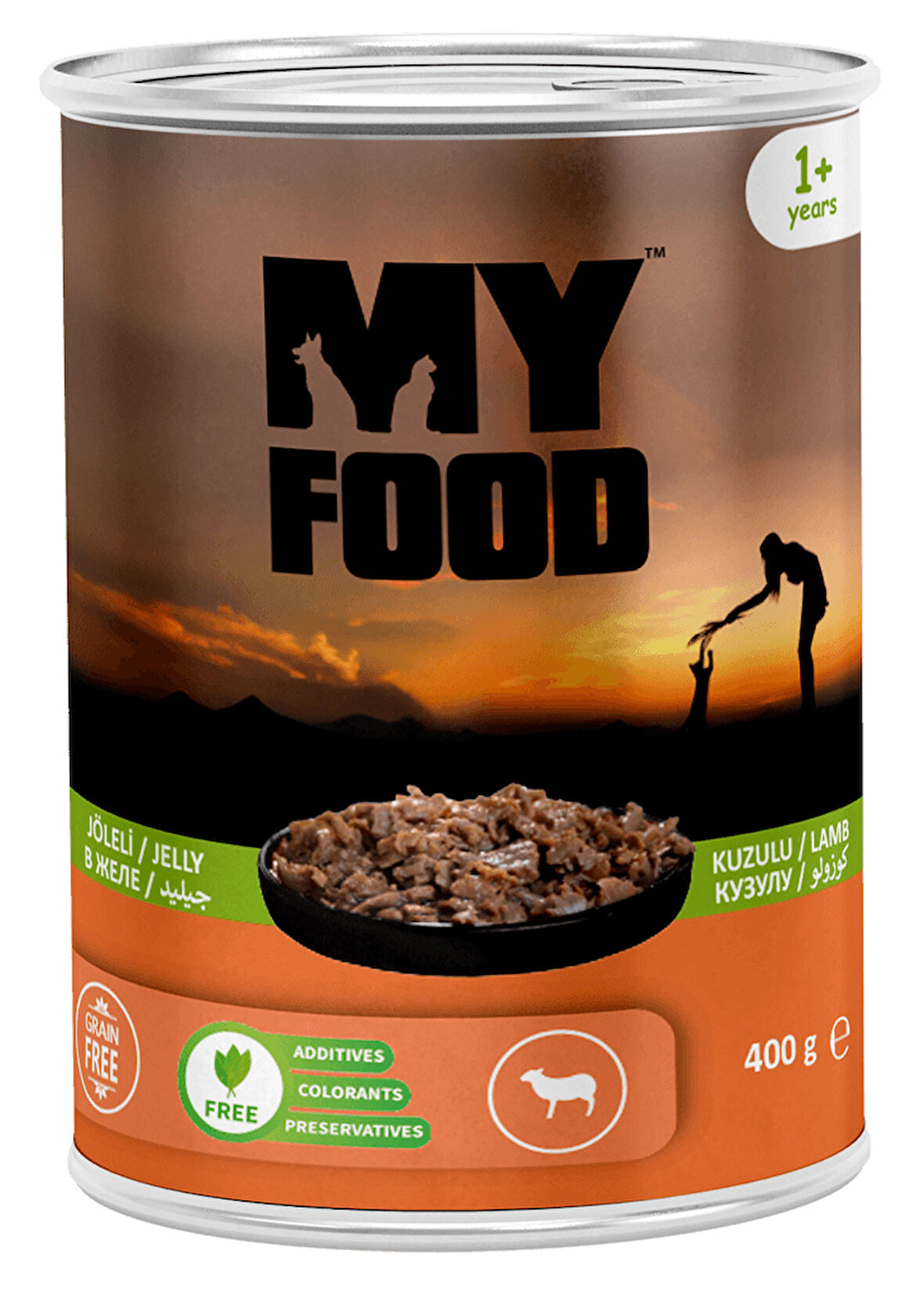 MY FOOD 12 ADET JÖLELİ PARÇA ETLİ YETİŞKİN KEDİ YAŞ MAMASI KUZULU