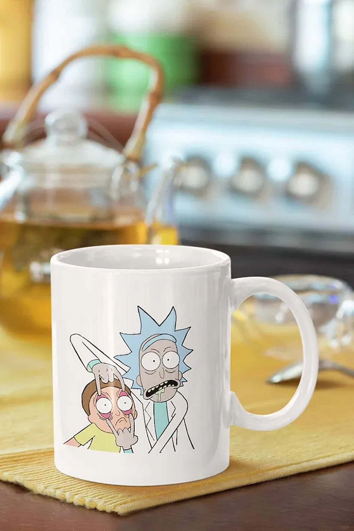 Rick And Morty Baskılı Porselen Kupa Bardak
