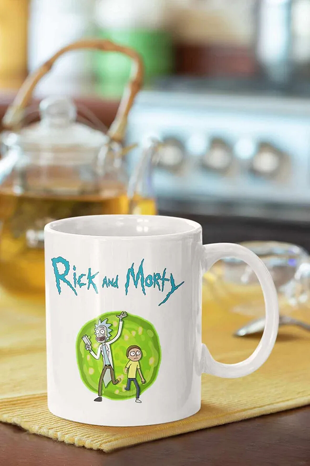 Rick And Morty Baskılı Porselen Kupa Bardak