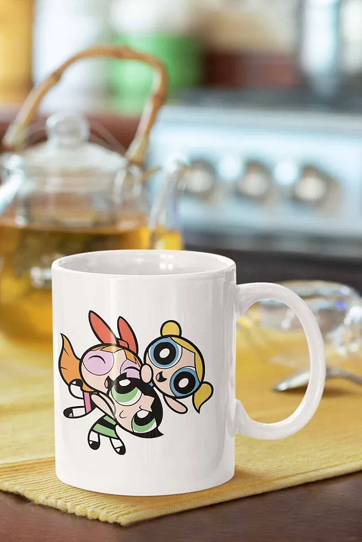 Powerpuff Girls Baskılı Porselen Kupa Bardak