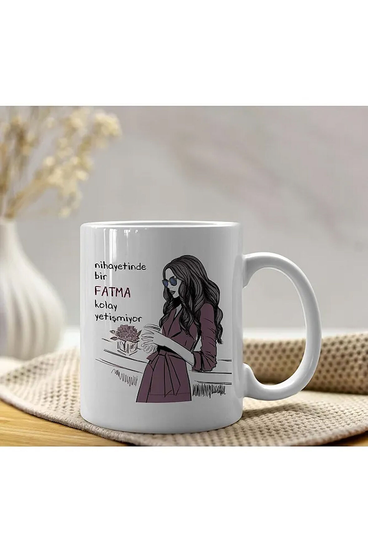 Nihayetinde Kolay Yetişmiyor Isme Özel Kupa Bardak - Lionkp020