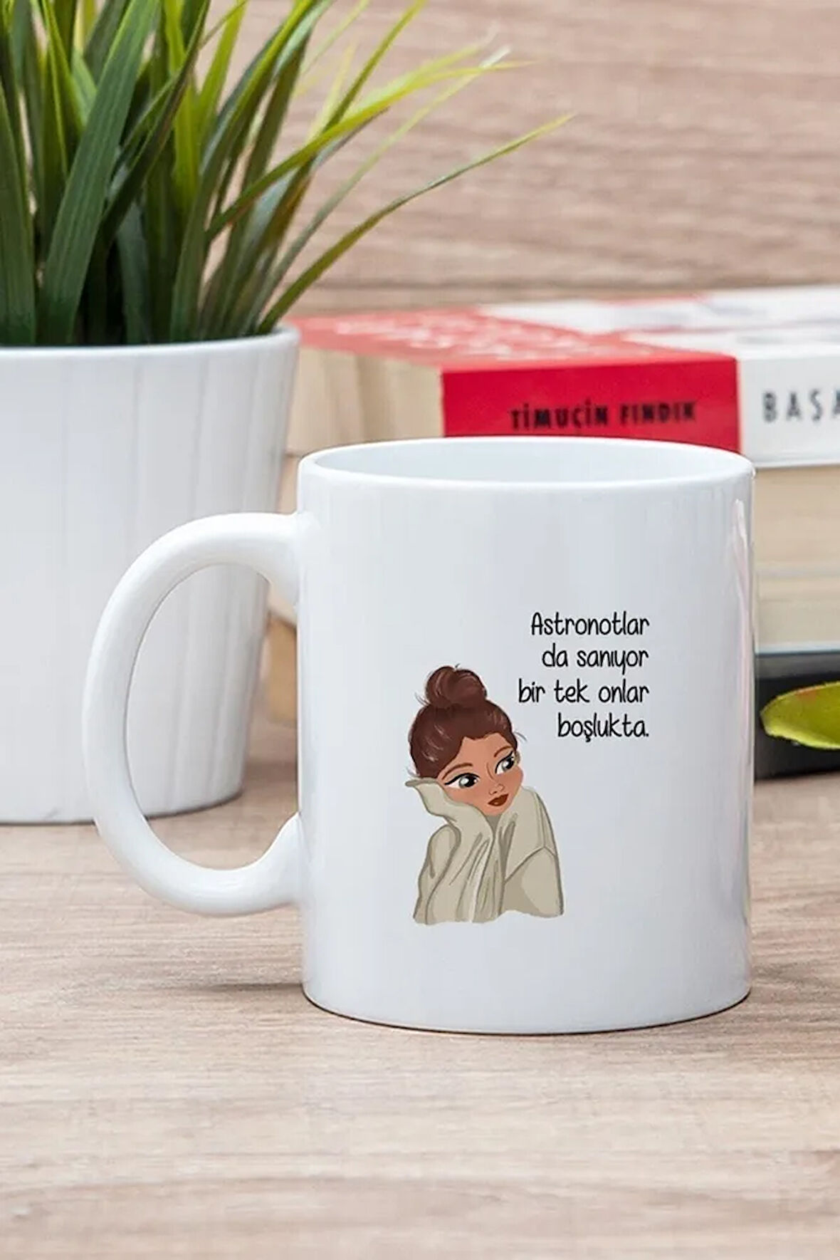 Beyaz Astronotlar Sanıyor Baskılı Kupa Bardak