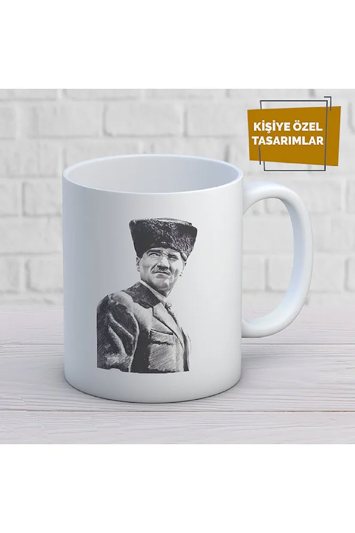 Mustafa Kemal Atatürk Baskılı Kupa Bardak