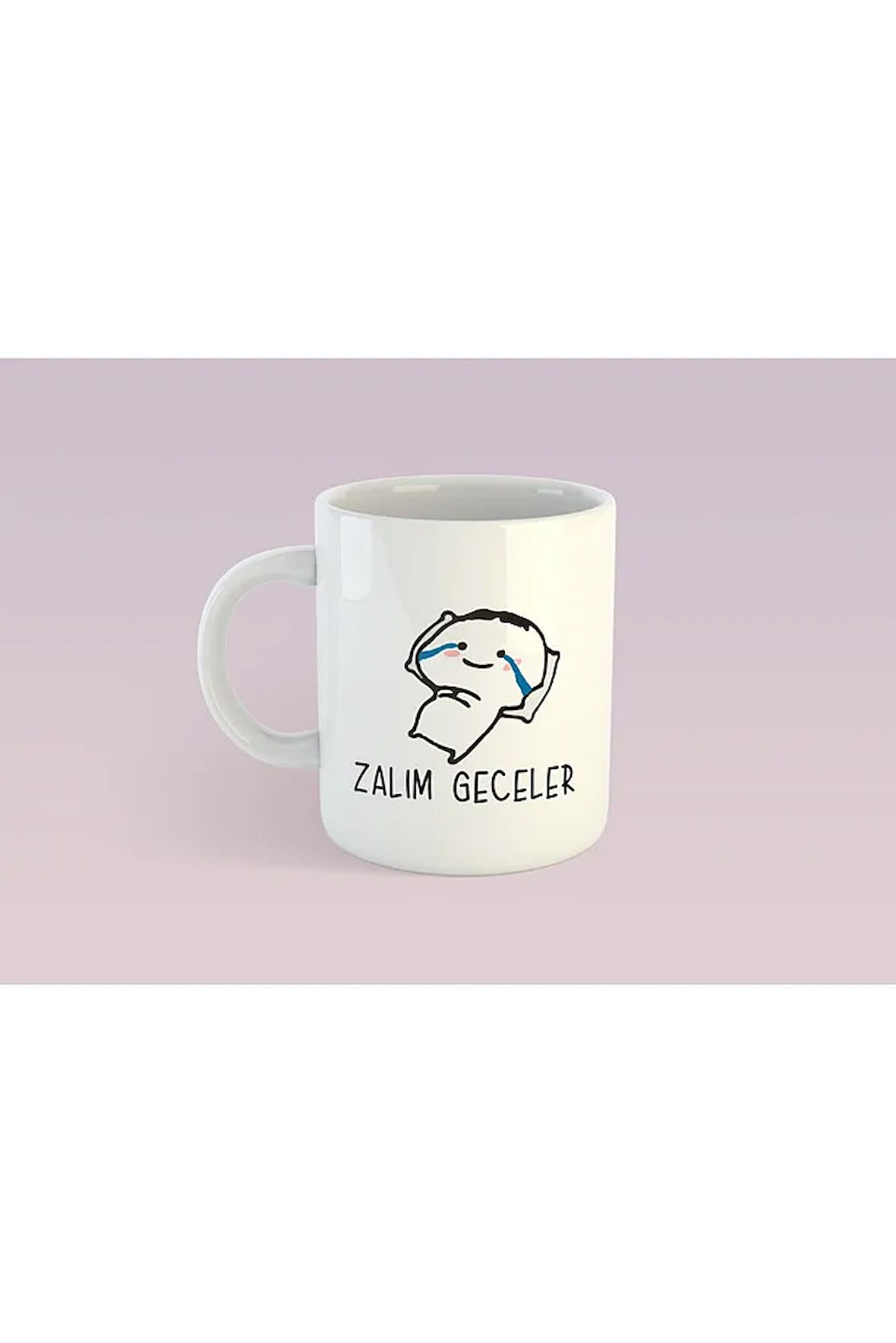 Beyaz Zalım Geceler Baskılı Kupa Bardak