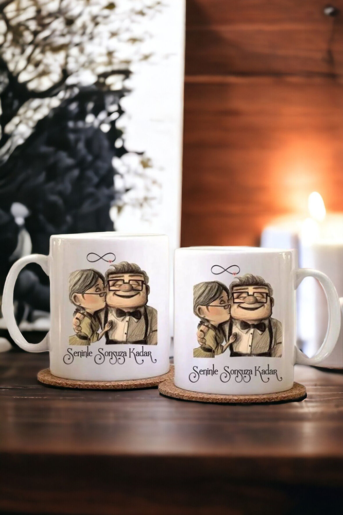 Sevgililer Gününe Özel 2'li Set / Kişiselleştirilebilir Tasarım Baskılı