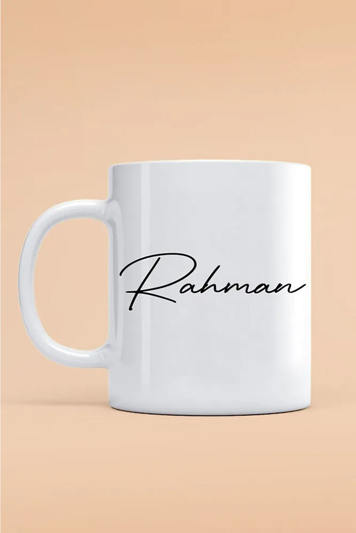 Rahman Yazılı Kupa Bardak - Baskılı Kupa Bardak - Baskılı Fincan - Isimli Bardak