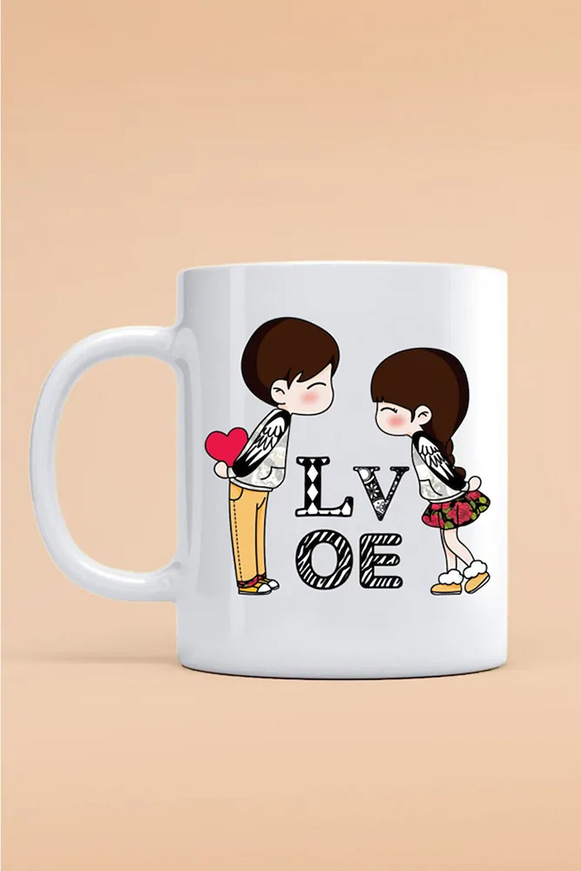 Love Baskılı Kupa Bardak