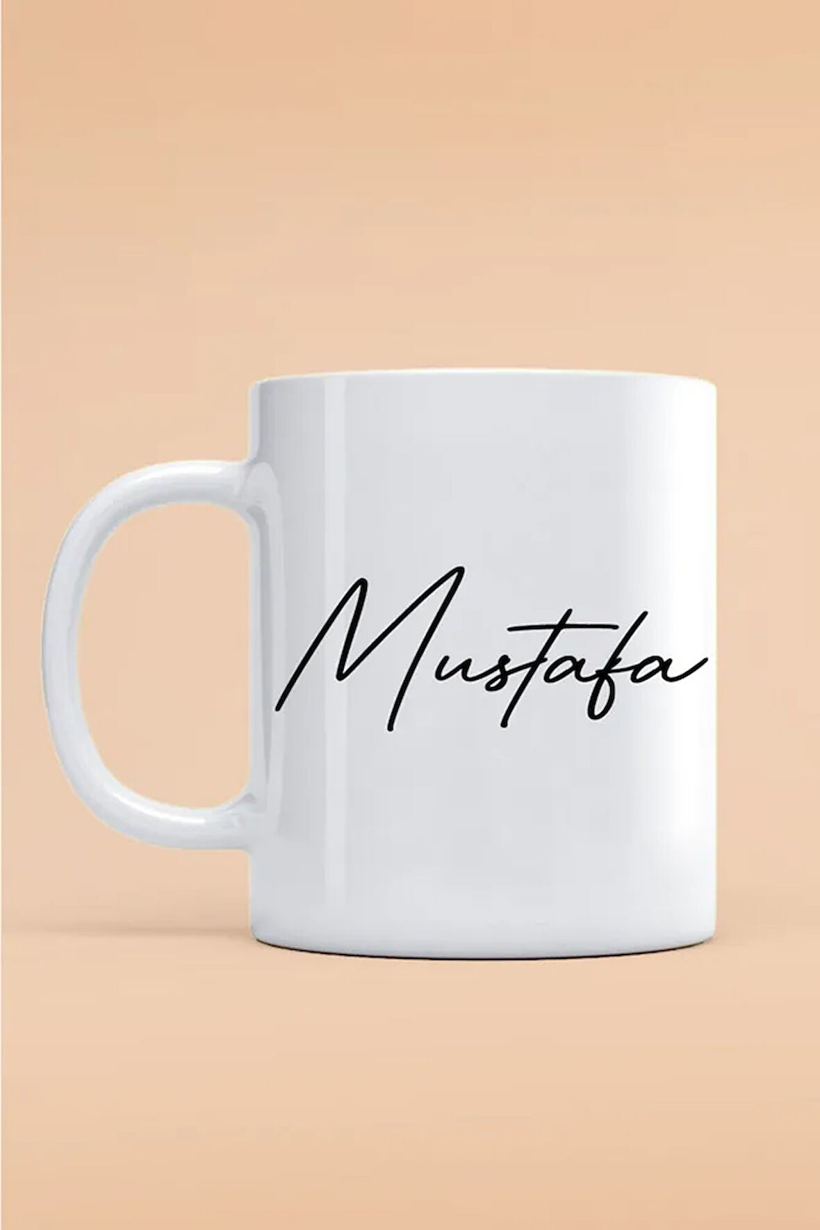 Mustafa Yazılı Kupa Bardak - Baskılı Kupa Bardak - Baskılı Fincan - Isimli Bardak