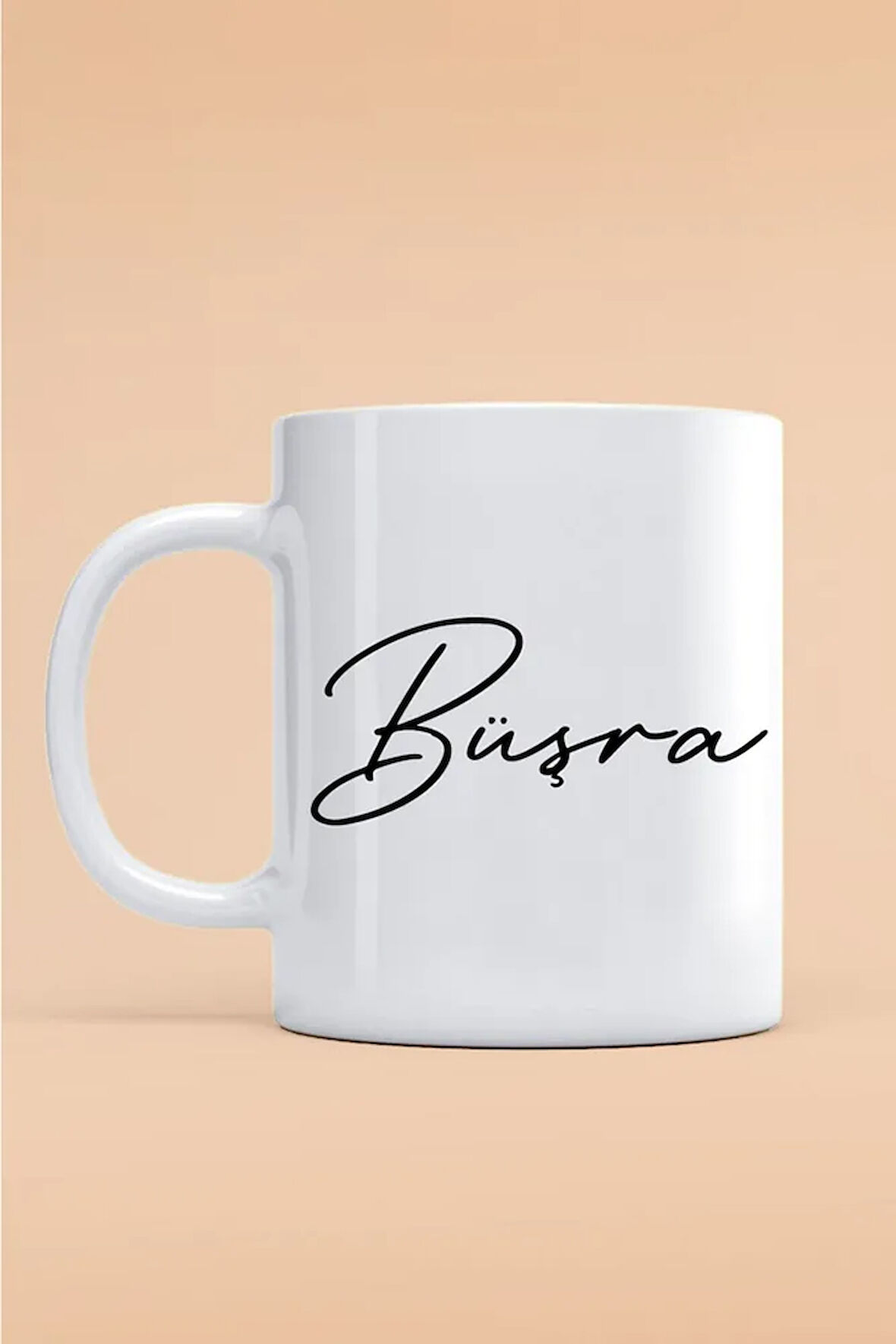 Büşra Yazılı Kupa Bardak - Baskılı Kupa Bardak - Baskılı Fincan - Isimli Bardak