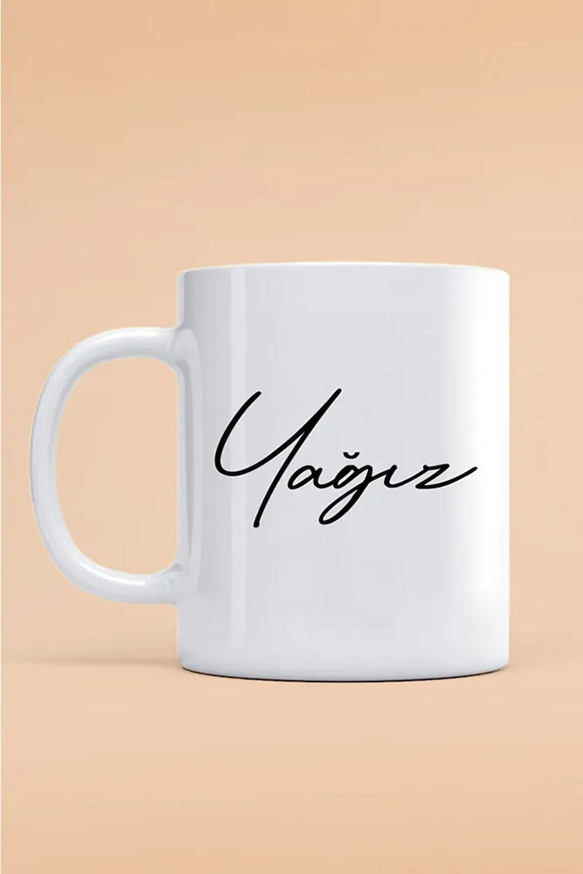 Yağız Yazılı Kupa Bardak - Baskılı Kupa Bardak - Baskılı Fincan - Isimli Bardak